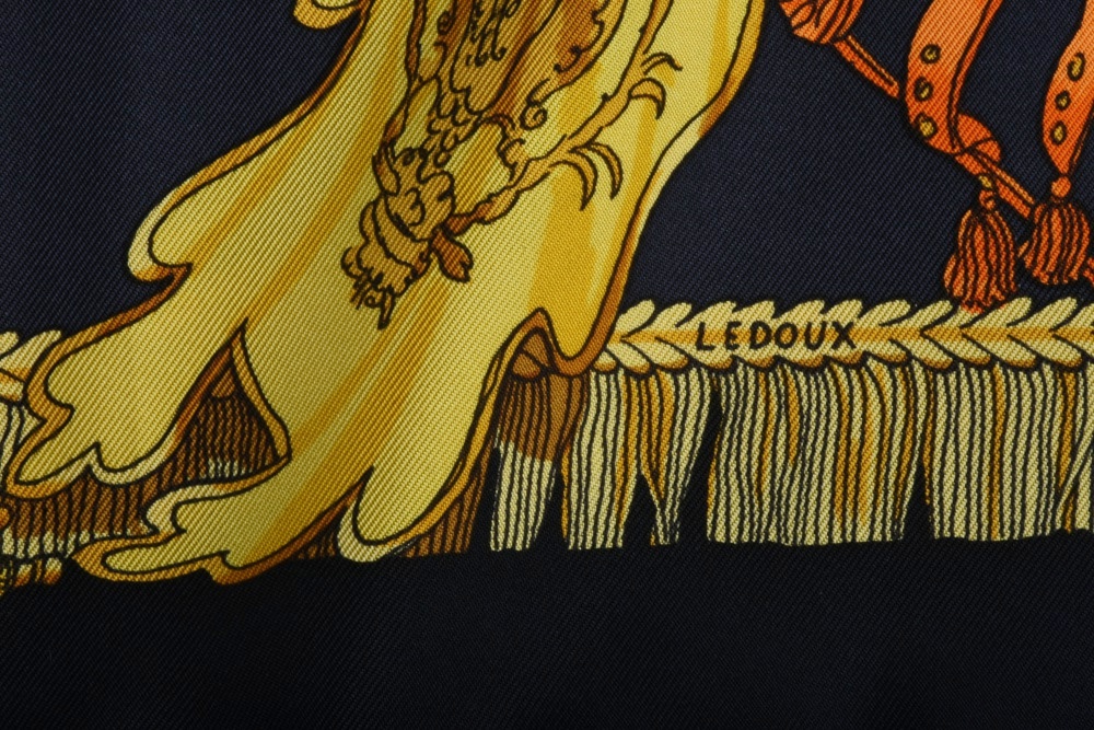 Hermès Silk "Caparacons de la France et de l'Inde" Scarf