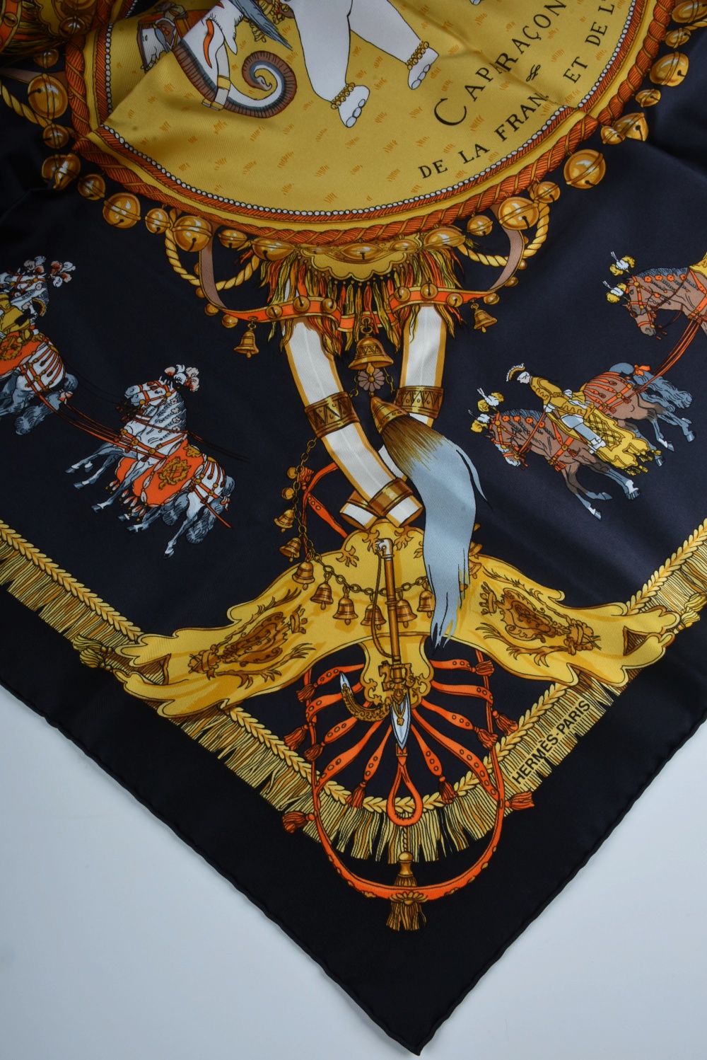 Hermès Silk "Caparacons de la France et de l'Inde" Scarf