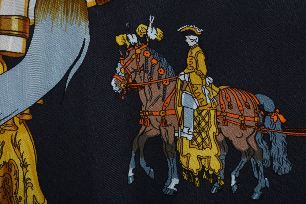 Hermès Silk "Caparacons de la France et de l'Inde" Scarf