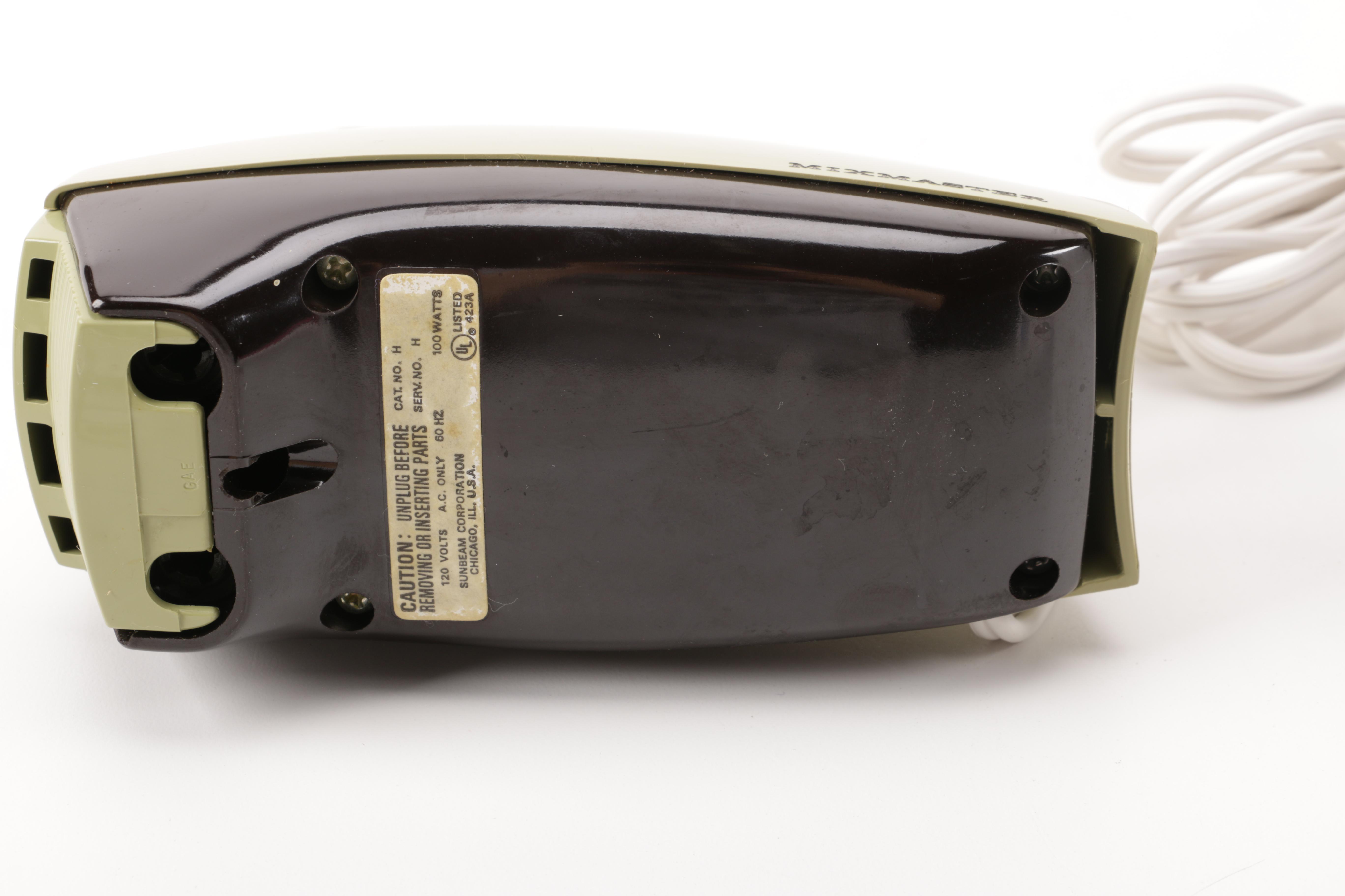 A Gevalia Coffeemaker, A Hamilton Beach Can Opener and a Sunbeam Hand Mixer