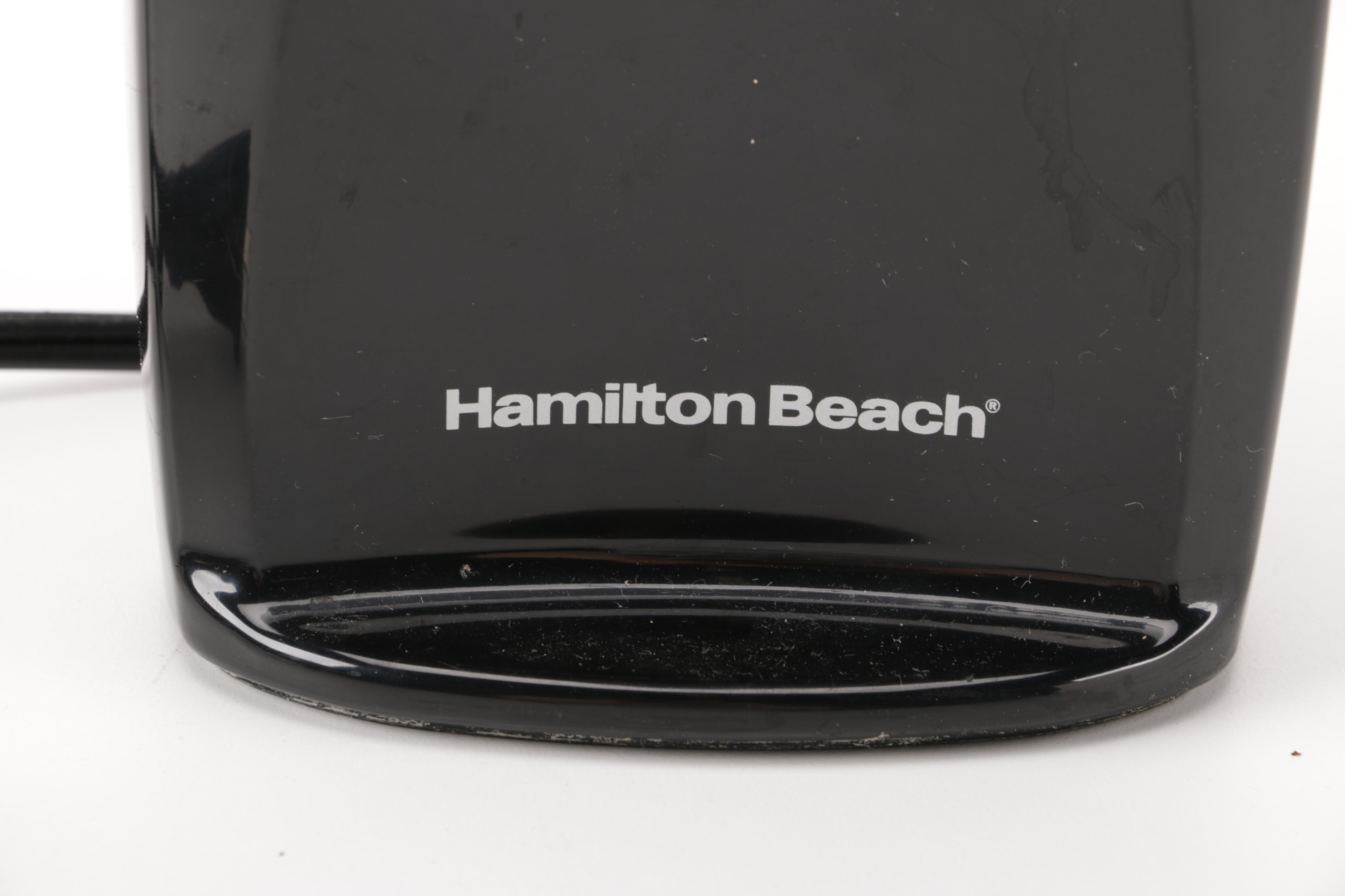 A Gevalia Coffeemaker, A Hamilton Beach Can Opener and a Sunbeam Hand Mixer