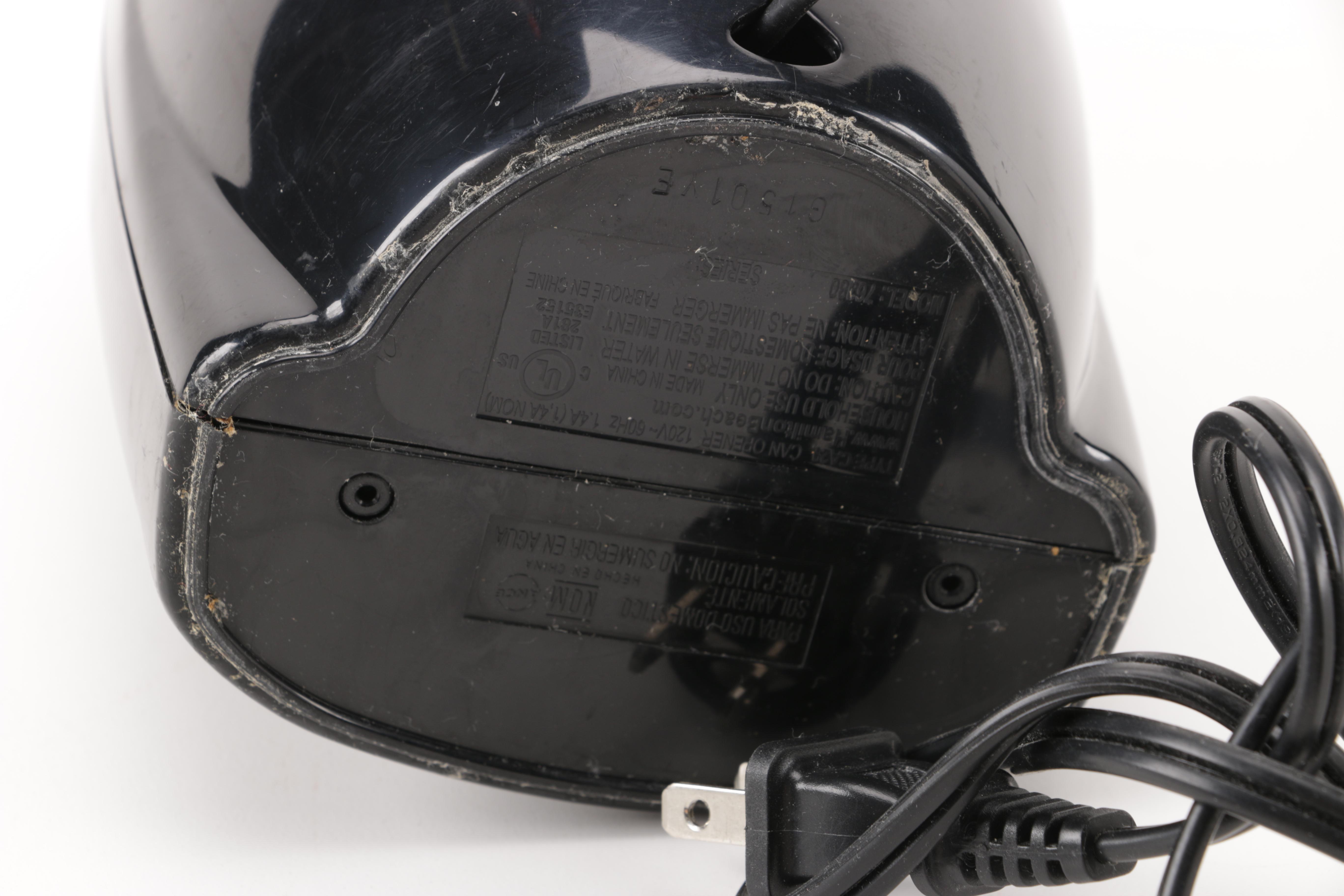 A Gevalia Coffeemaker, A Hamilton Beach Can Opener and a Sunbeam Hand Mixer