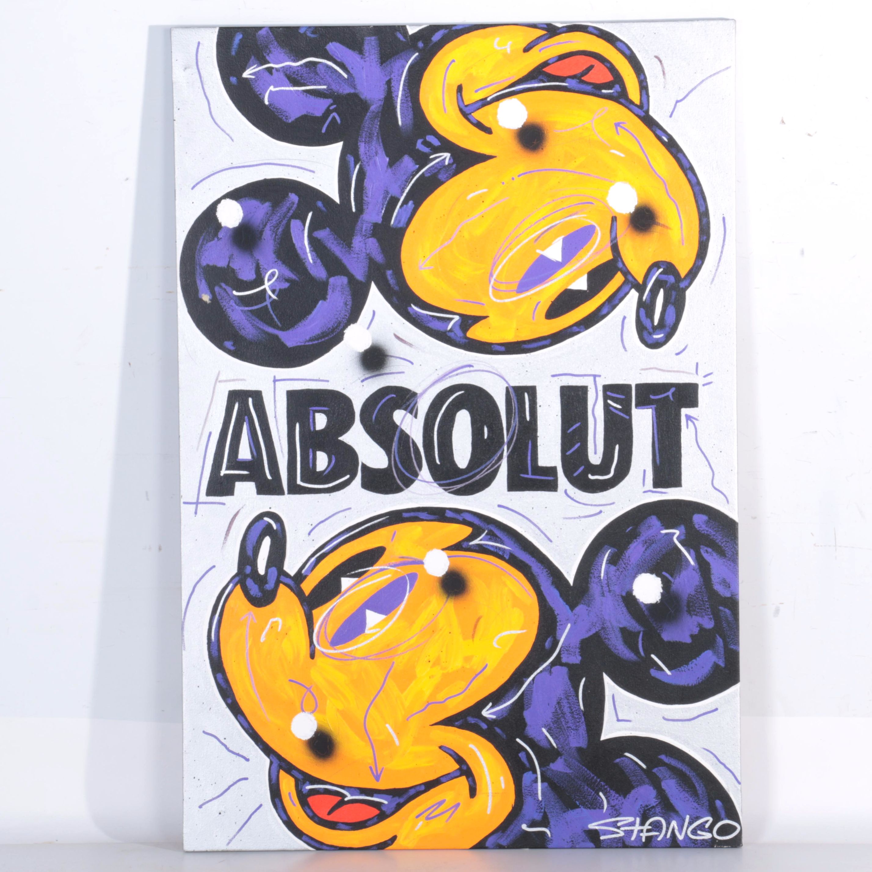 John Stango Acrylic on Canvas "Absolut Mickey"