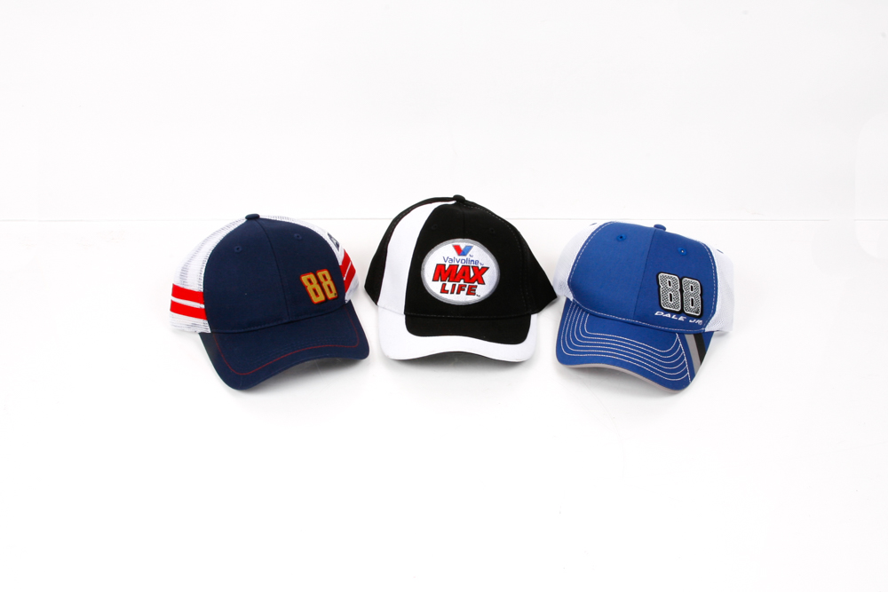 Boxes of Dale Earnhardt and Other NASCAR Related Hats