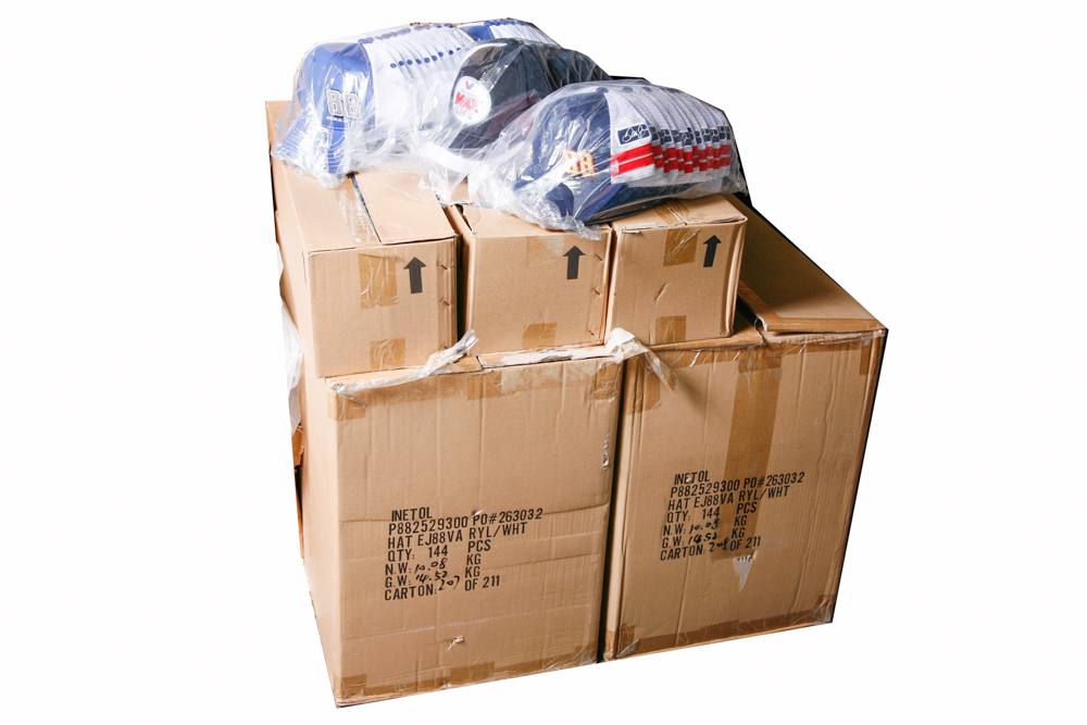 Boxes of Dale Earnhardt and Other NASCAR Related Hats