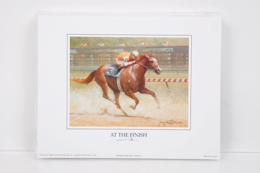 Collection of James Crow Offset Lithographs "At the Finish"