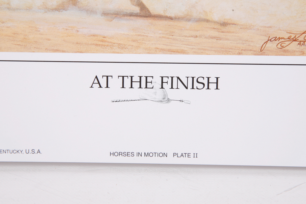 Collection of James Crow Offset Lithographs "At the Finish"