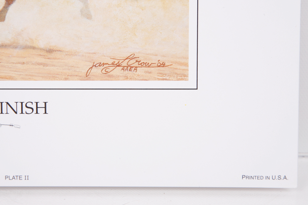 Collection of James Crow Offset Lithographs "At the Finish"