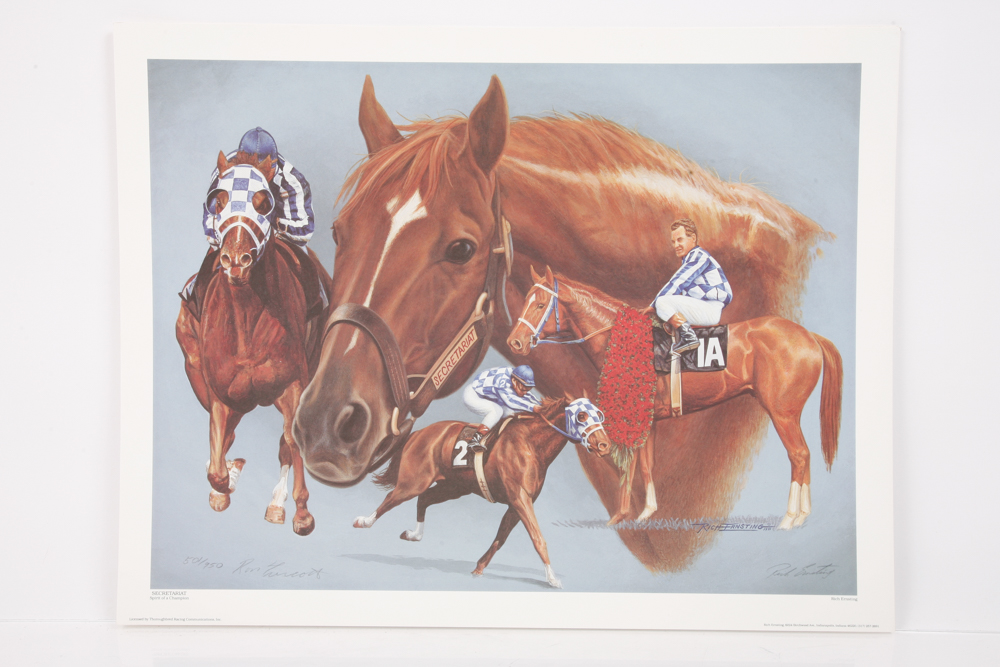 Rich Ernsting Limited Edition Offset Lithographs "Secretariat"