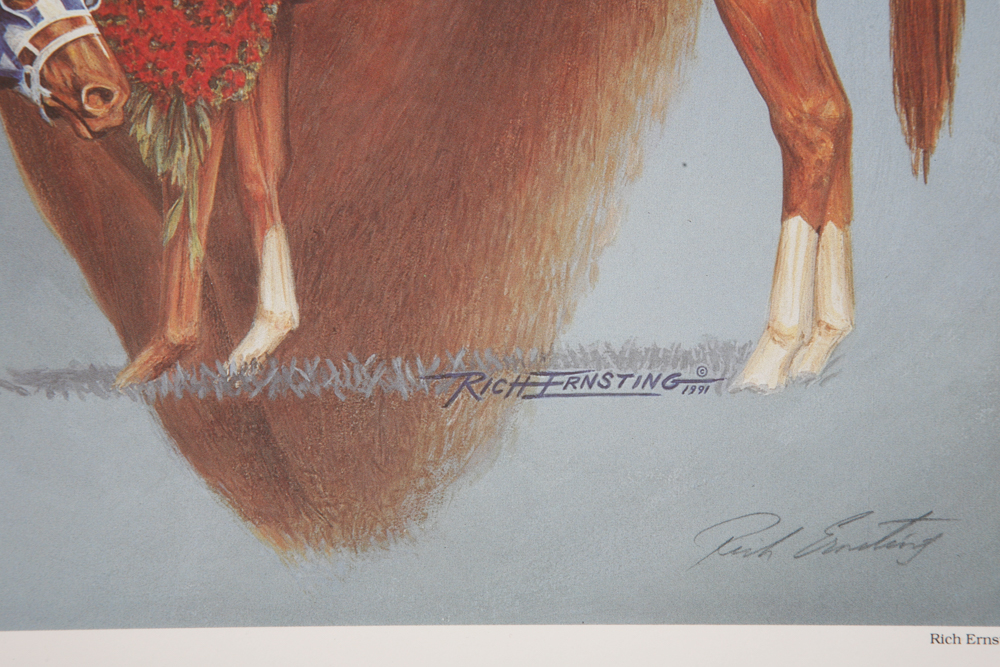 Rich Ernsting Limited Edition Offset Lithographs "Secretariat"