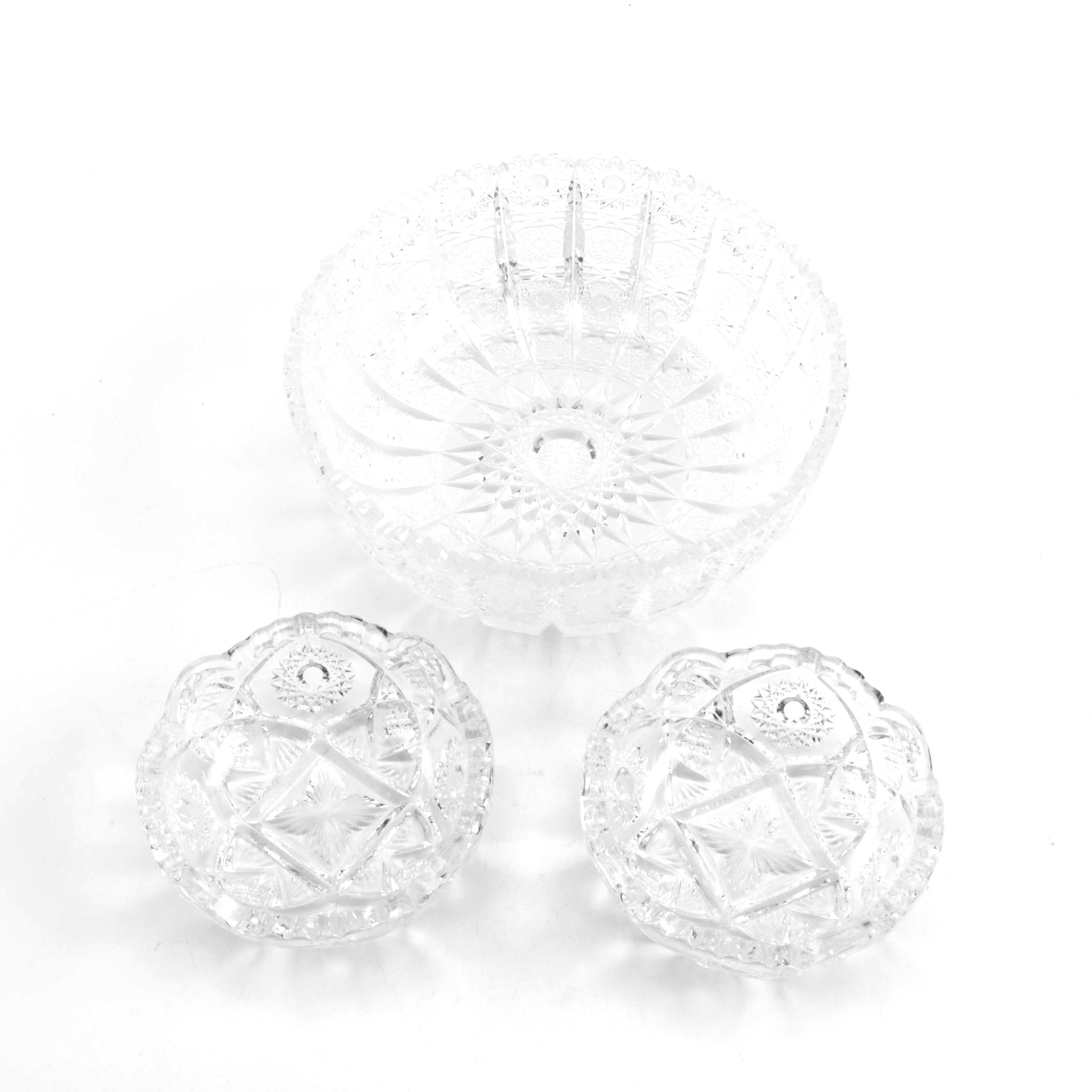 Assorted Pattern Crystal Bowls