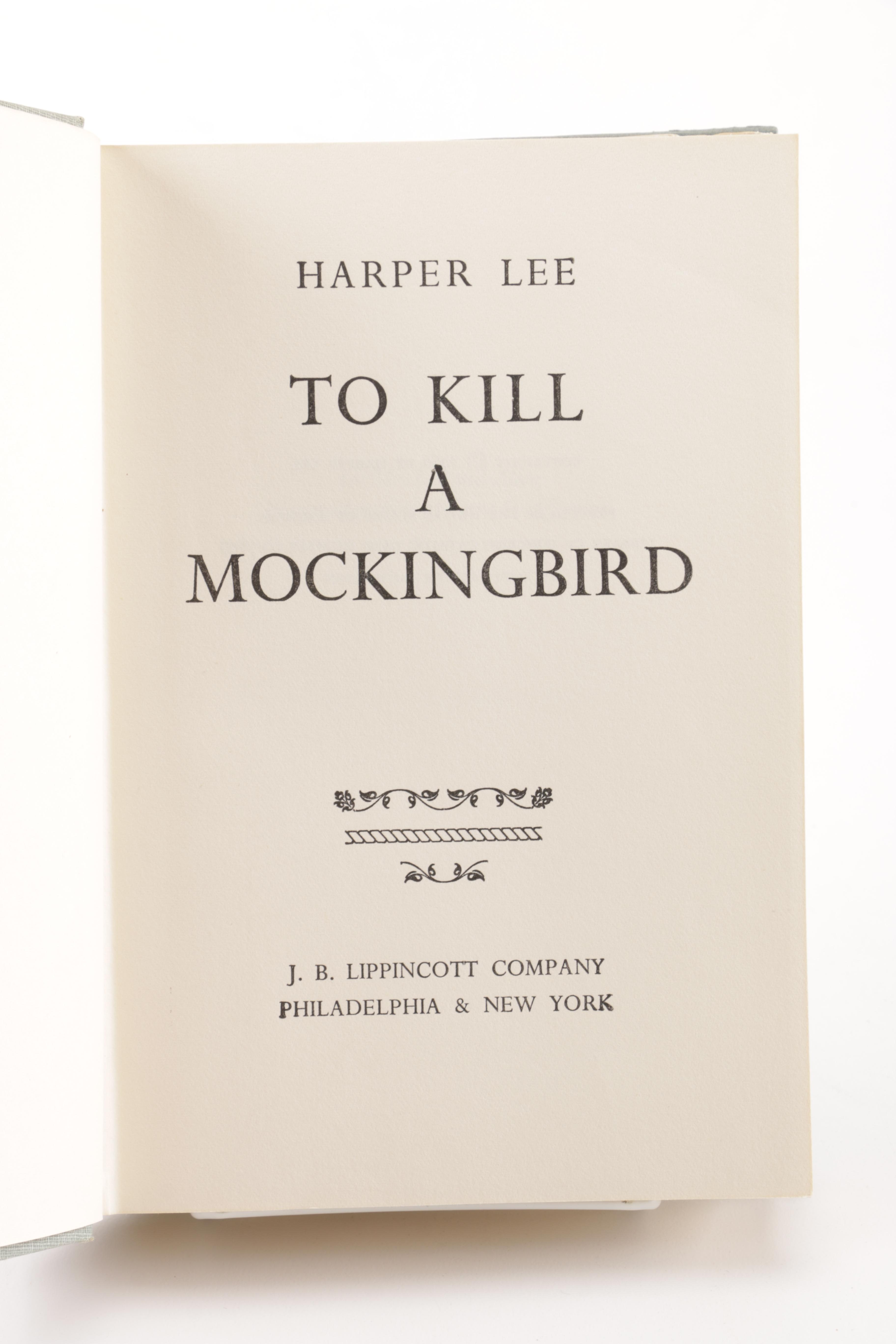 1960 Early Printing "To Kill a Mocking Bird" by Harper Lee