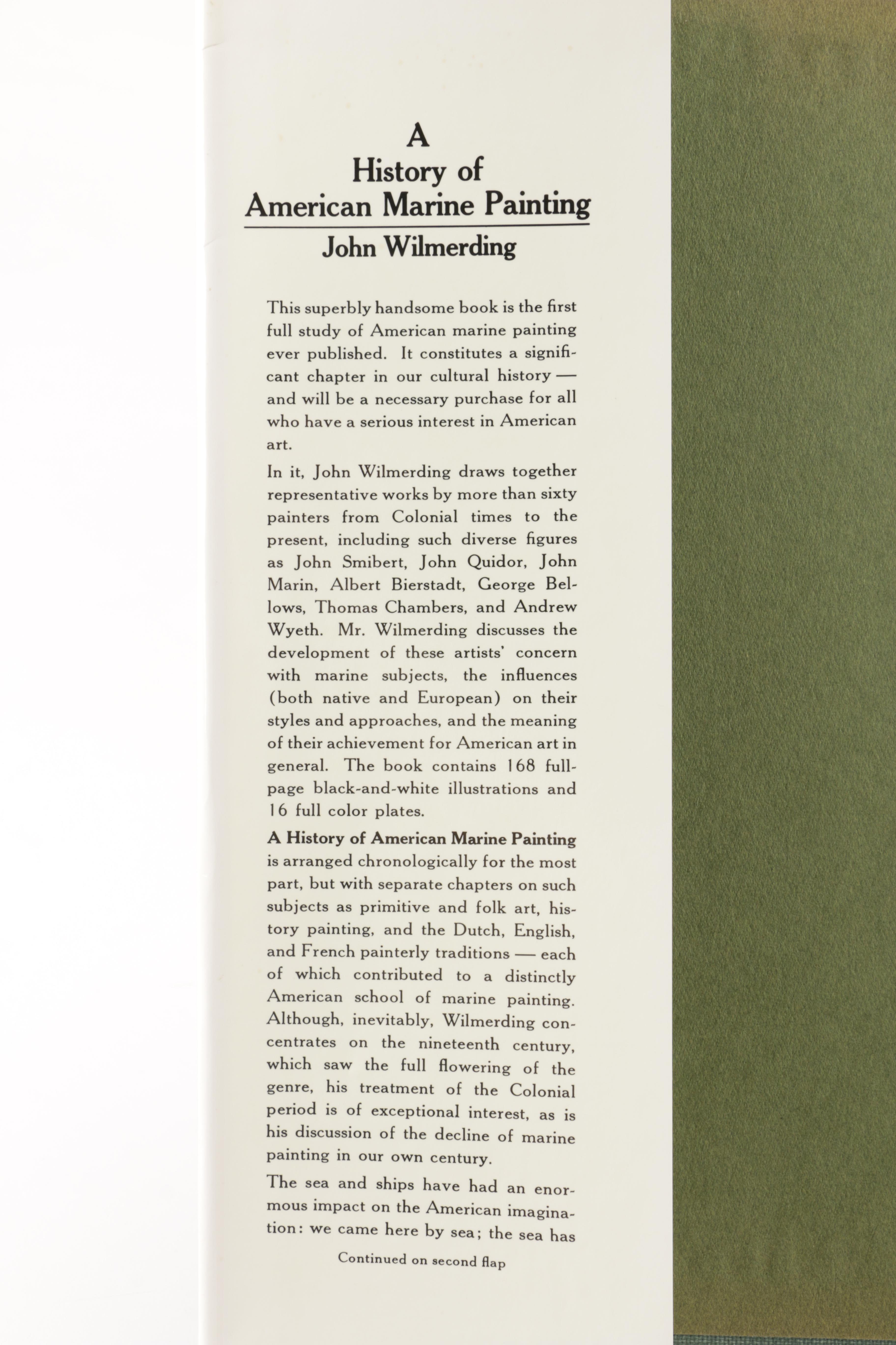 1968 Signed First Edition "American Marine Painting" by John Wilmerding