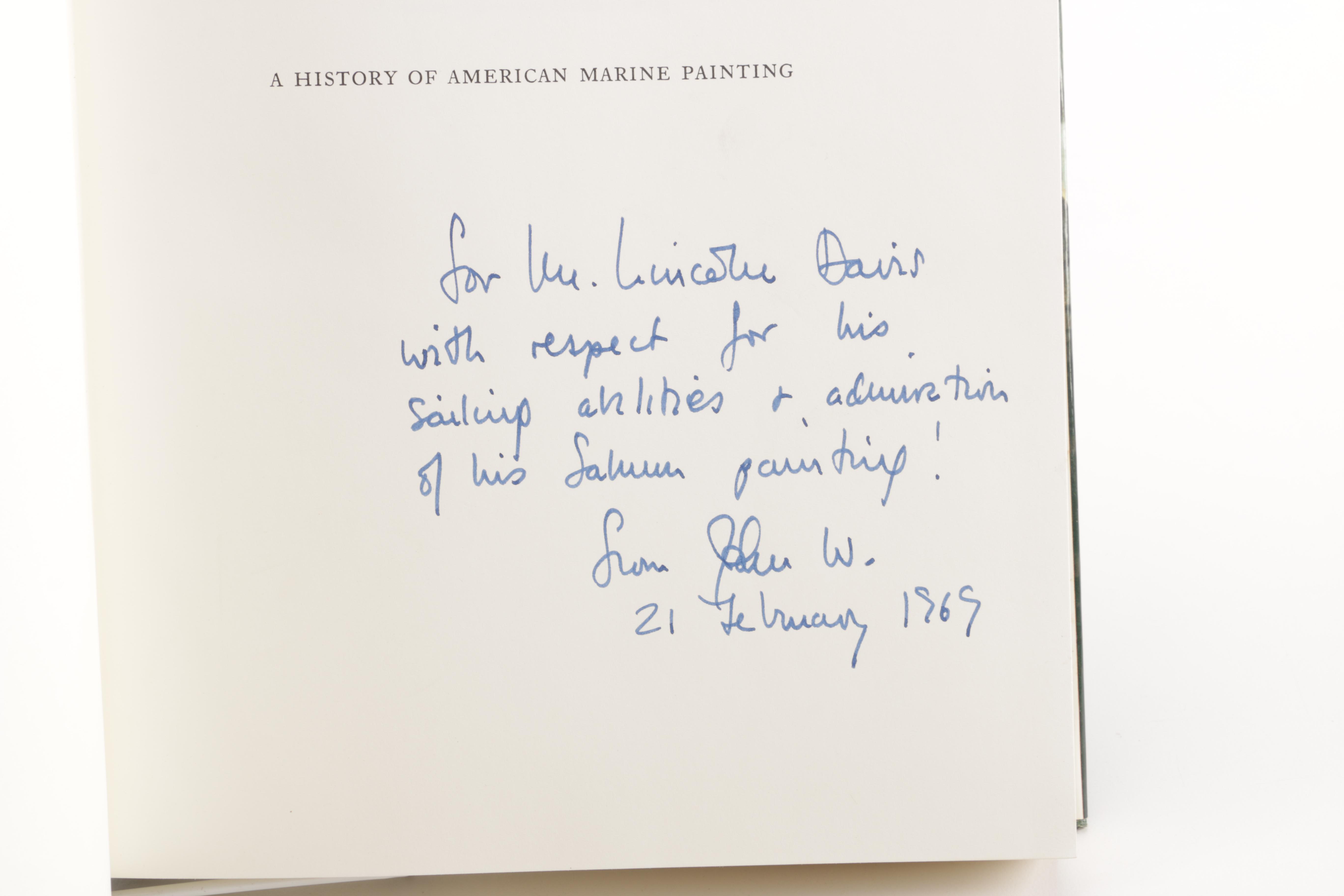 1968 Signed First Edition "American Marine Painting" by John Wilmerding