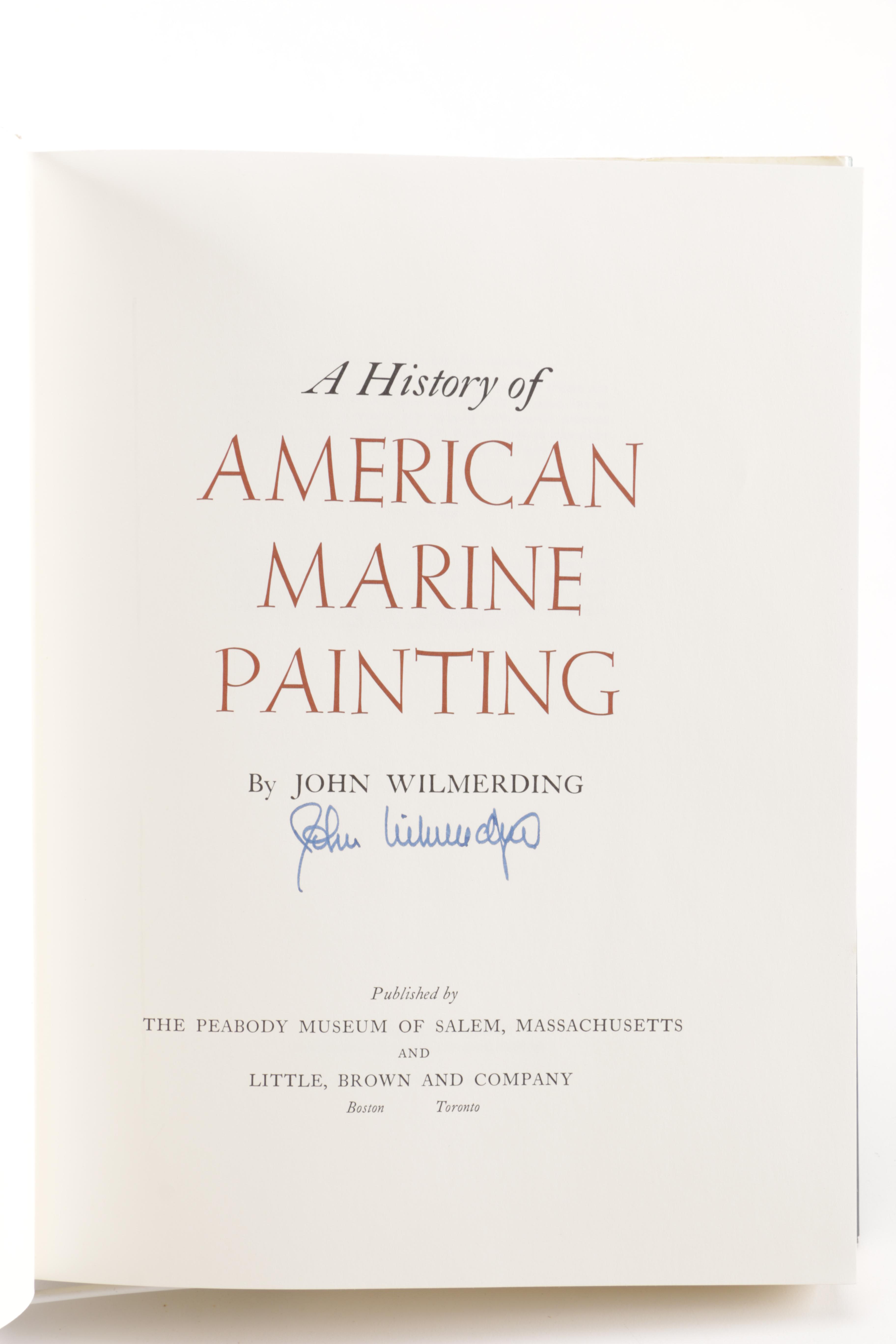 1968 Signed First Edition "American Marine Painting" by John Wilmerding