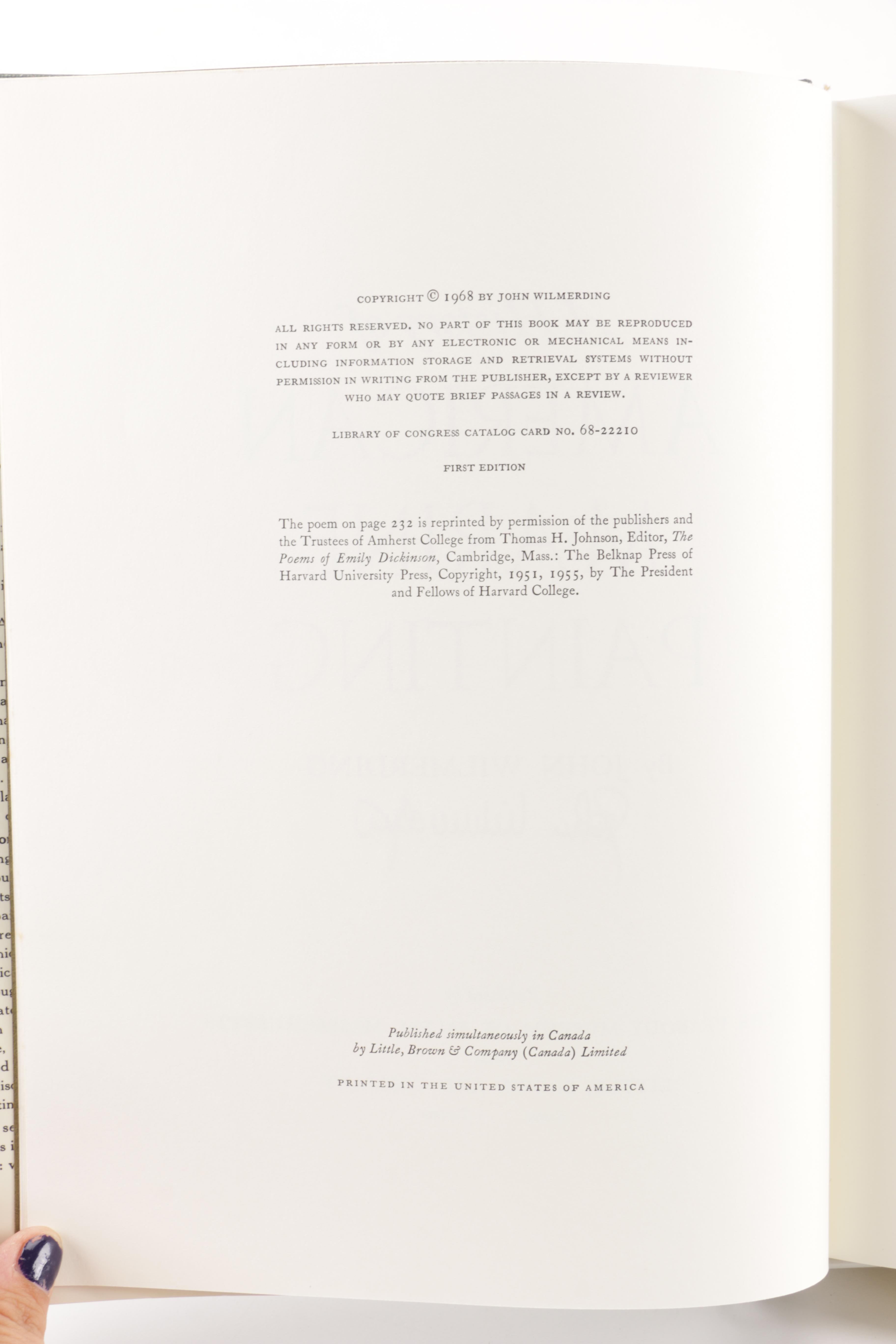 1968 Signed First Edition "American Marine Painting" by John Wilmerding