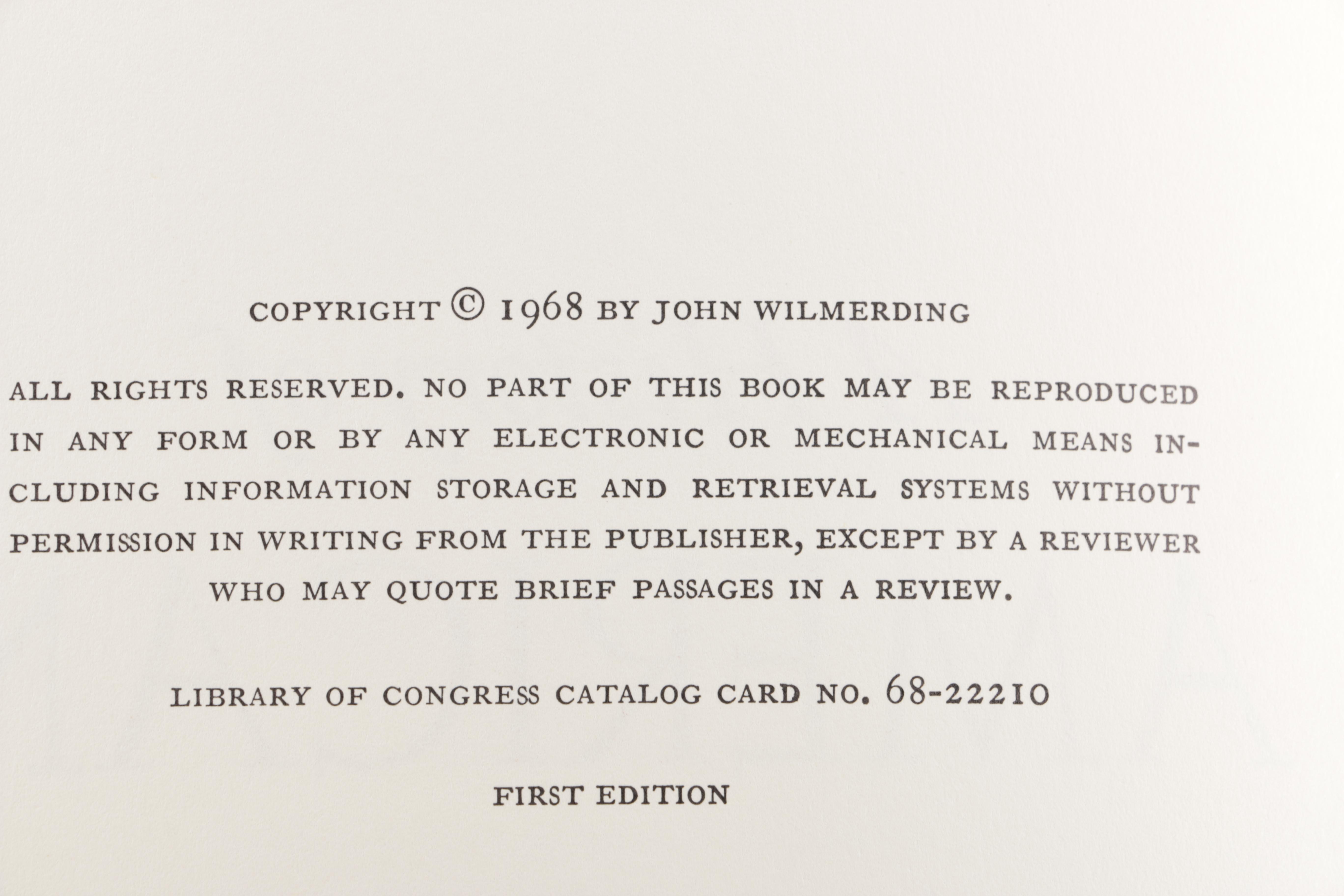 1968 Signed First Edition "American Marine Painting" by John Wilmerding