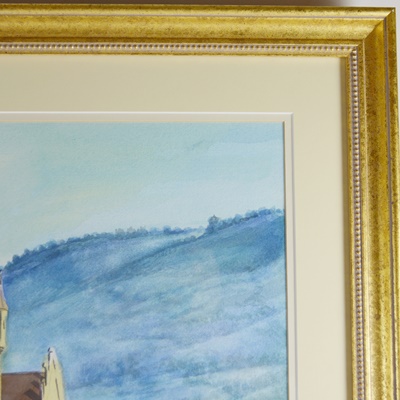 El Nour Hamad Original Castle Watercolor