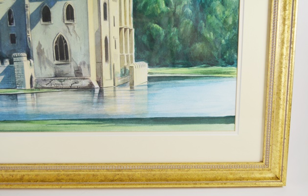 El Nour Hamad Original Castle Watercolor