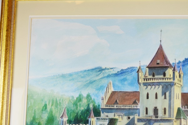 El Nour Hamad Original Castle Watercolor