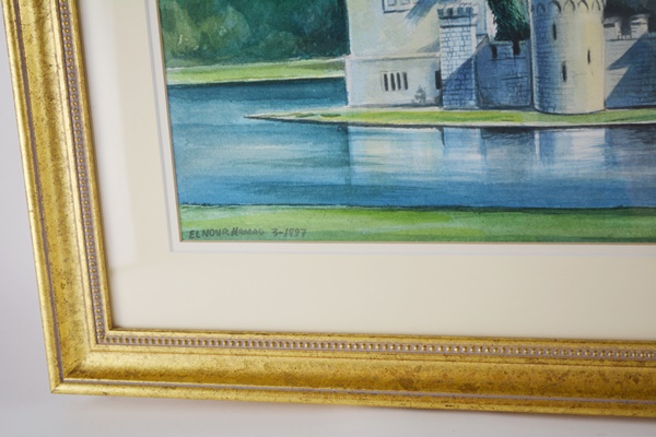 El Nour Hamad Original Castle Watercolor