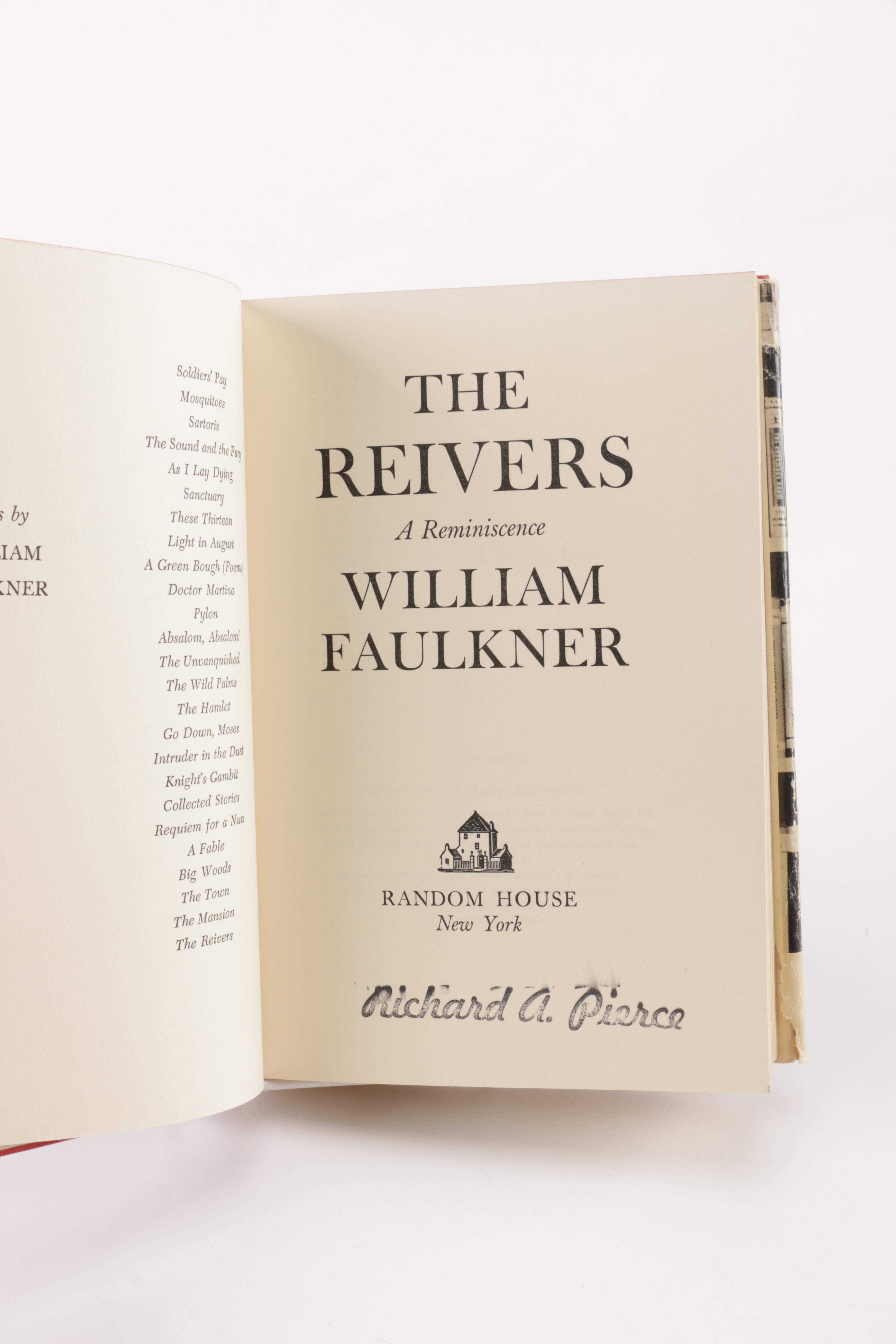 1962 First Edition "The Reivers" by William Faulkner