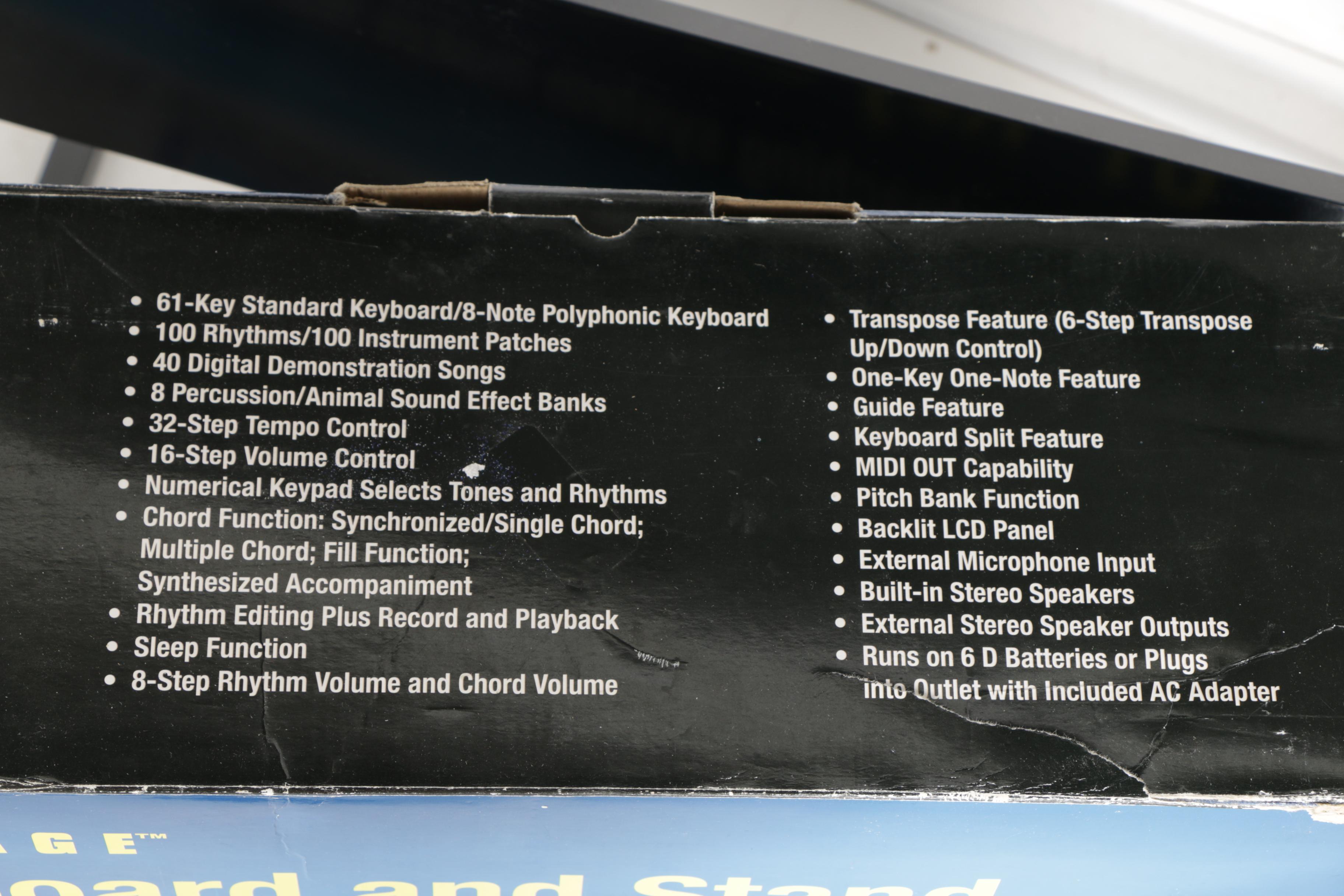 Sharper Image Electronic Keyboard With Stand