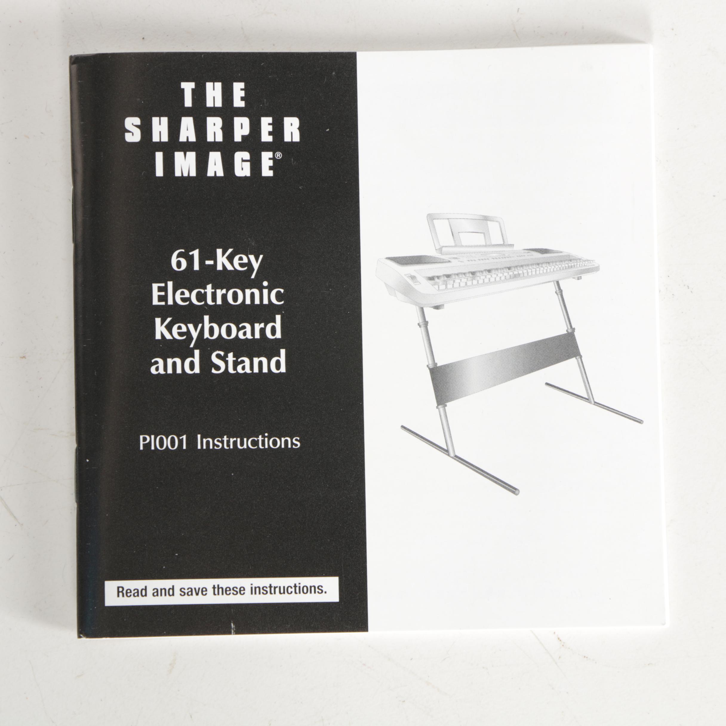 Sharper Image Electronic Keyboard With Stand