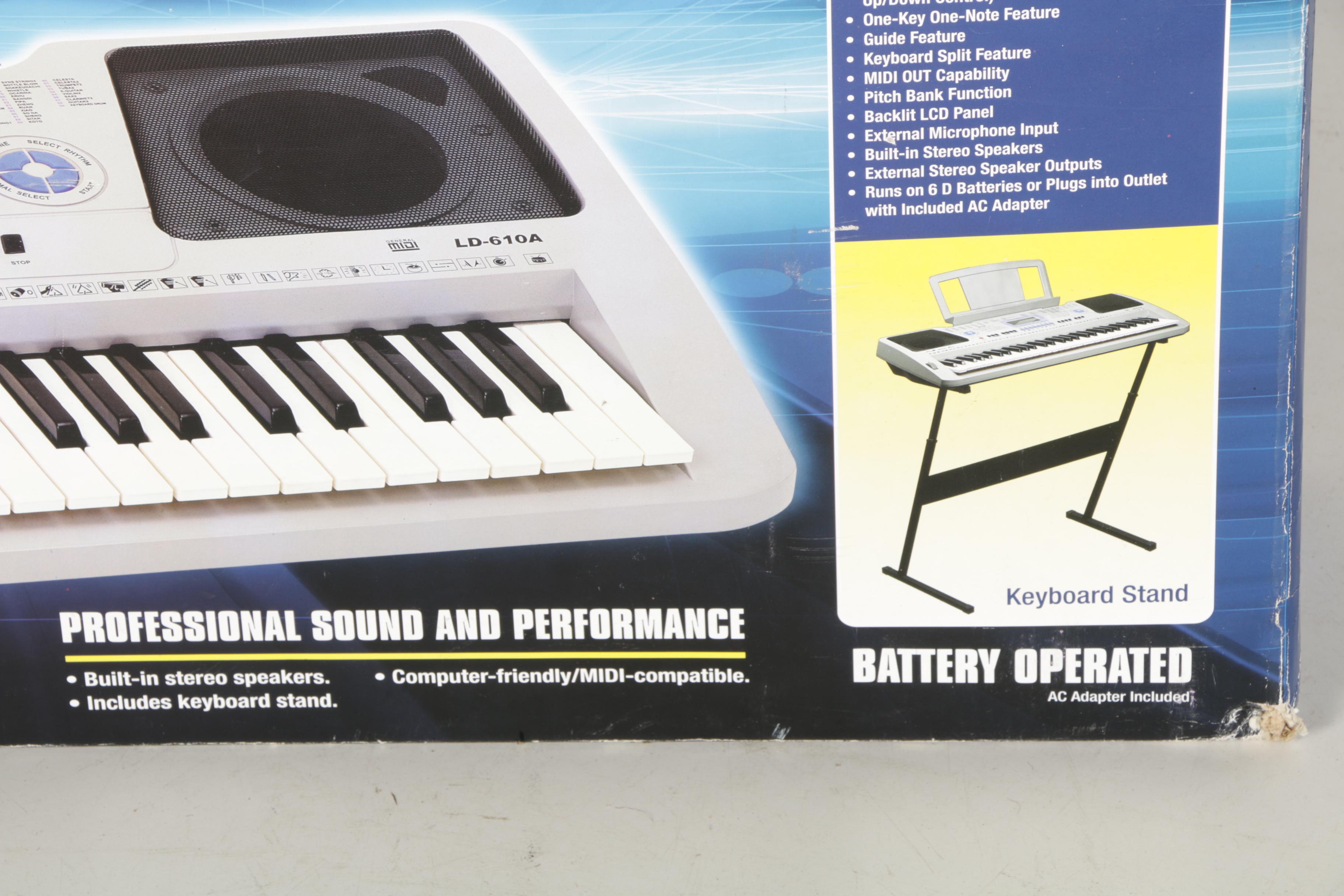 Sharper Image Electronic Keyboard With Stand