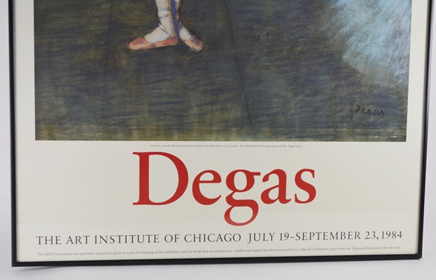 Degas "The Star" Art Institue of Chicago Exhibit Framed Poster