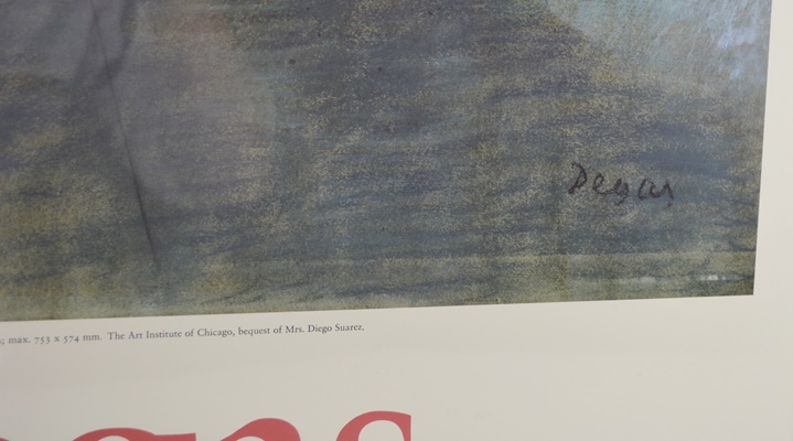 Degas "The Star" Art Institue of Chicago Exhibit Framed Poster