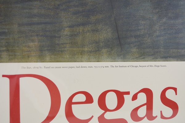 Degas "The Star" Art Institue of Chicago Exhibit Framed Poster