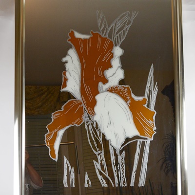 Iris Mirror Wall Art