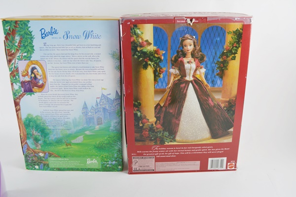 Barbie Snow White, Wedding Snow White and Holiday Princess Belle Collectible Dolls
