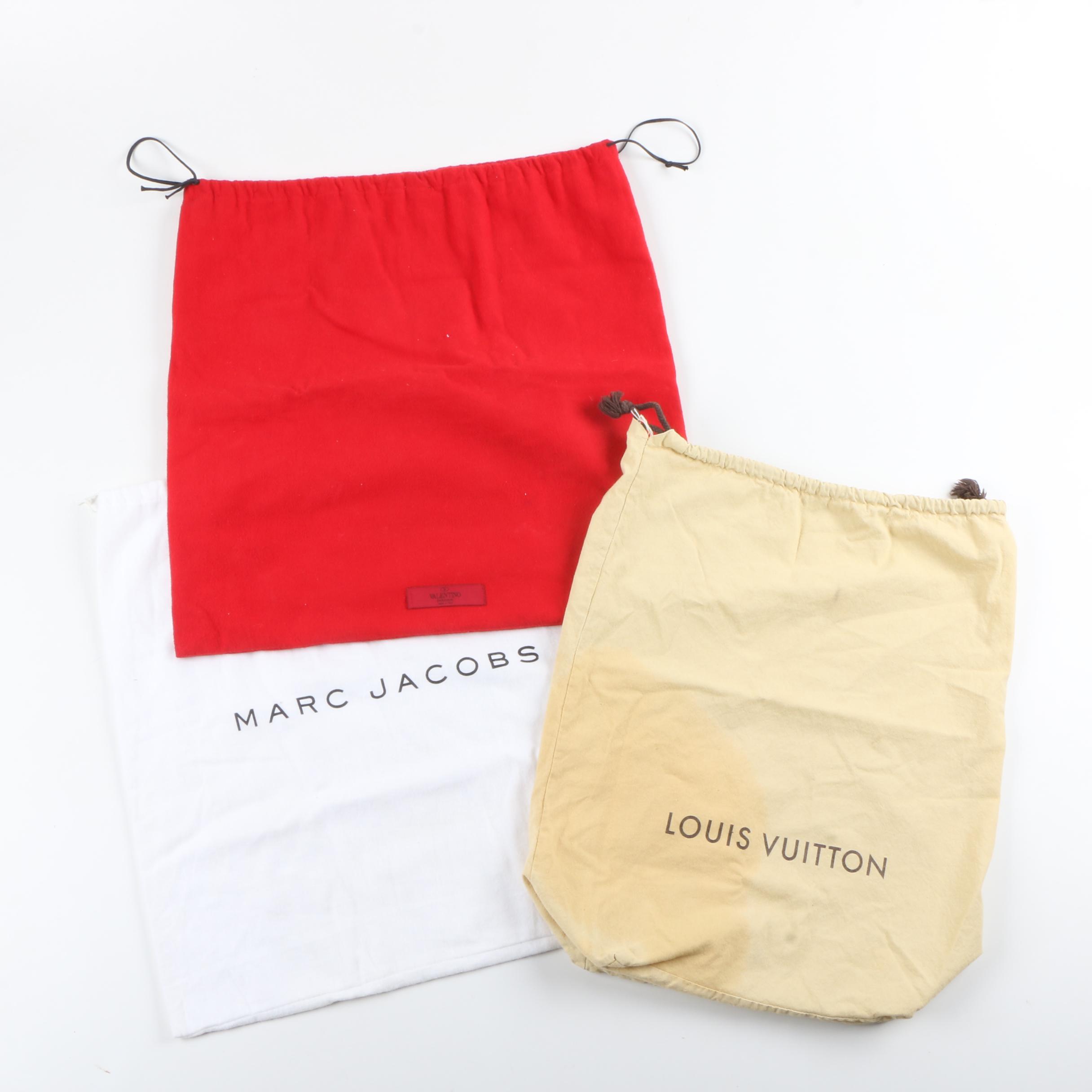 Assorted Designer Dust Bags Including Louis Vuitton
