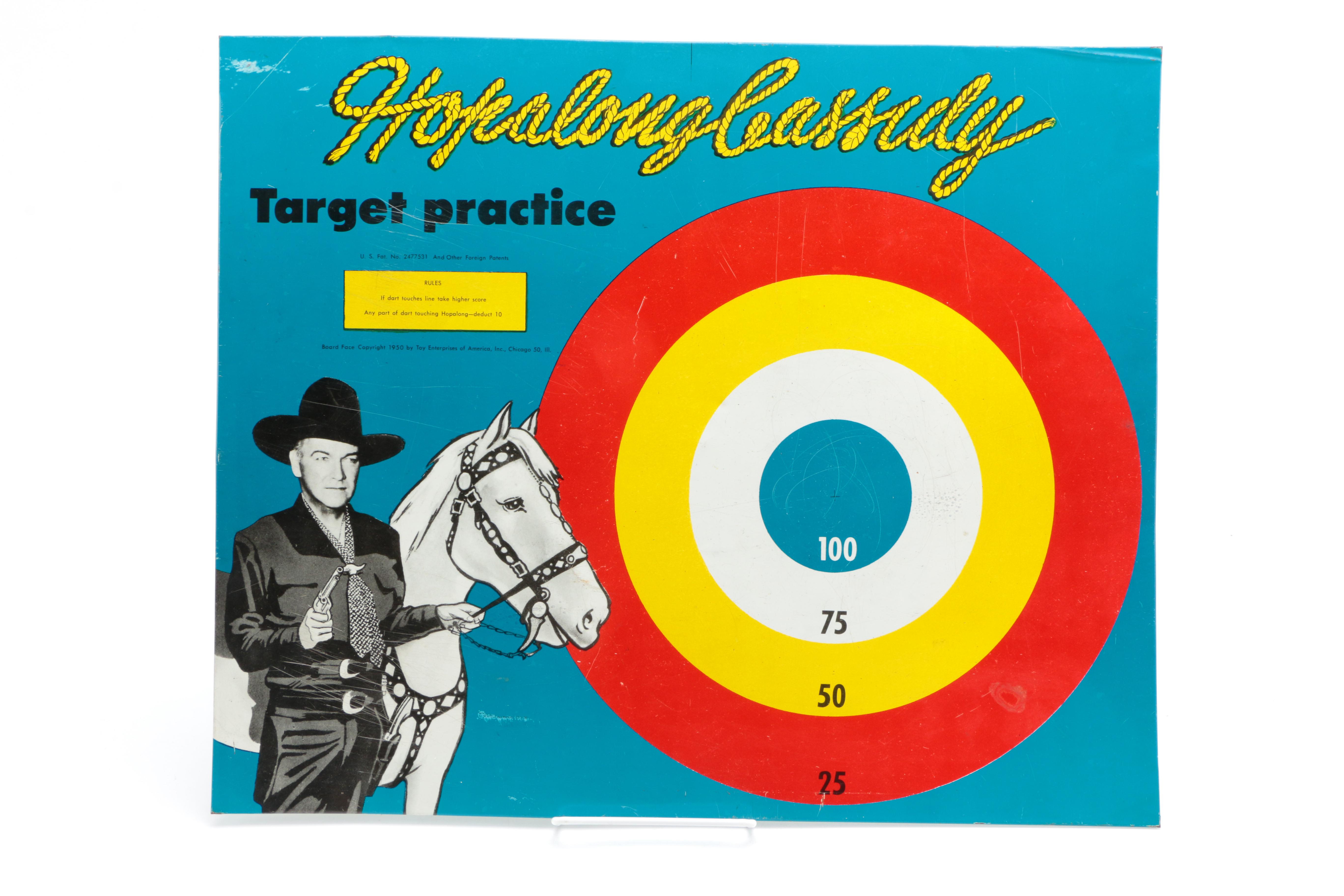Vintage Toy Guns with Hopalong Cassidy Target Practice Poster