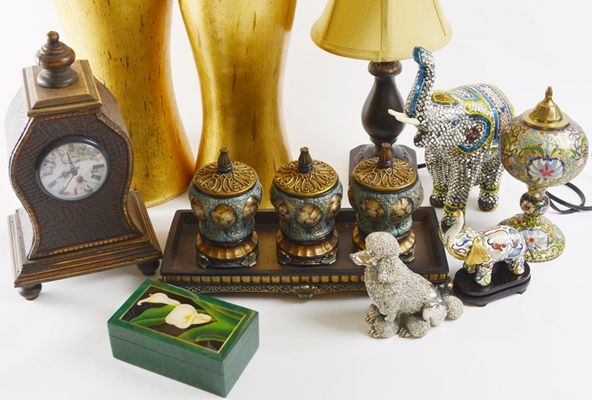 Gold Tone Decor and Desk Accessories