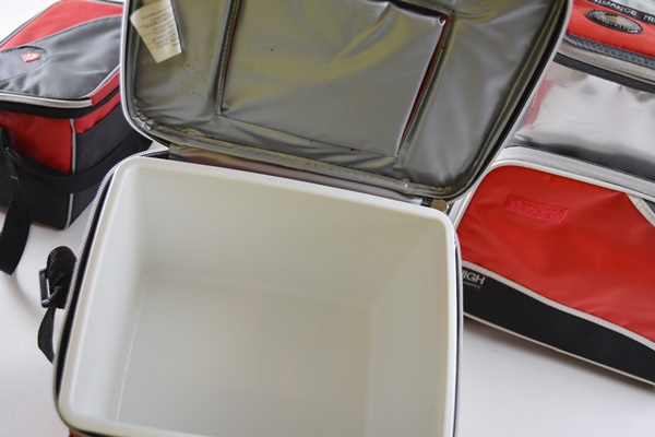 Soft Sided Red and Black Coolers