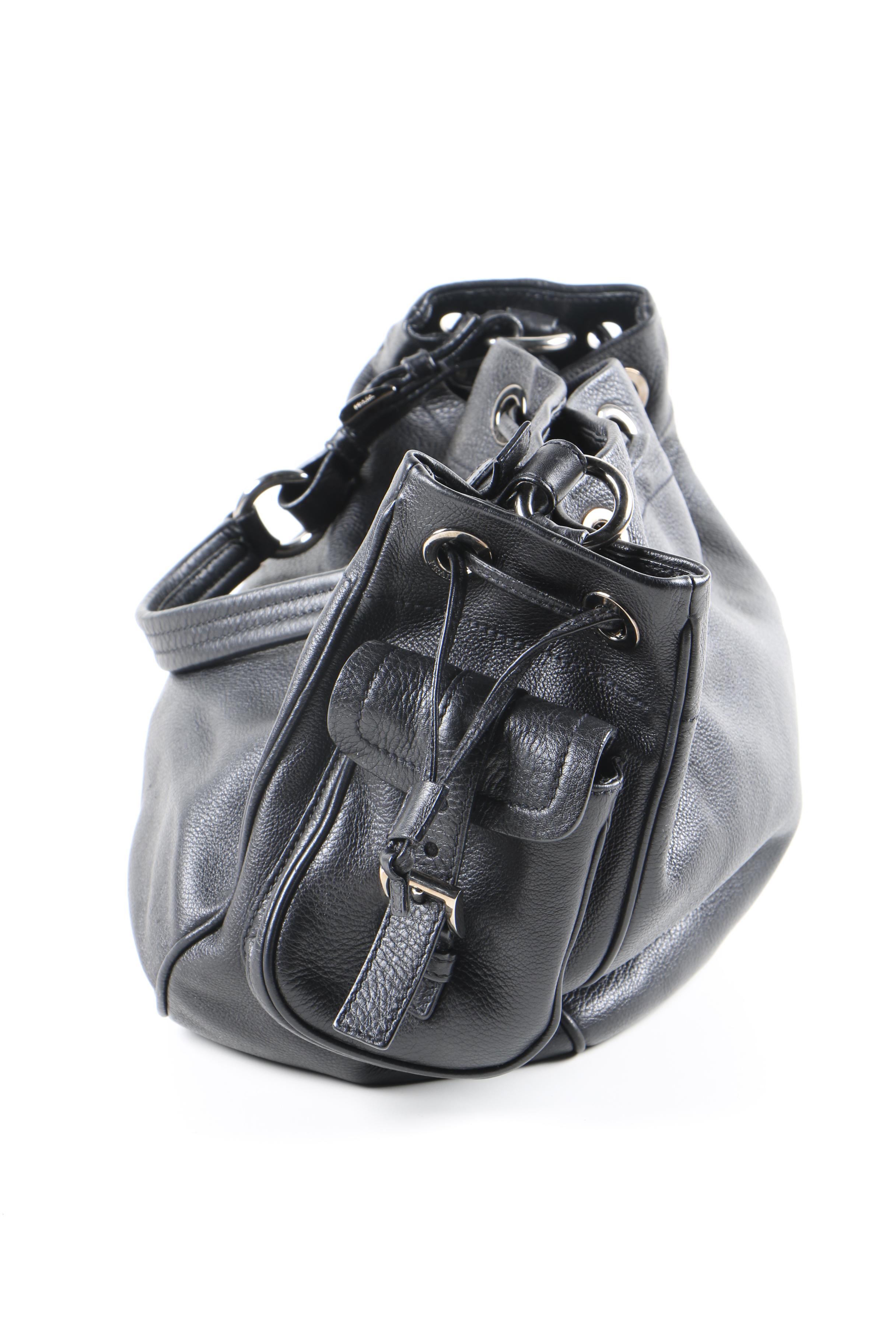 Prada Black Leather Shoulder Bag