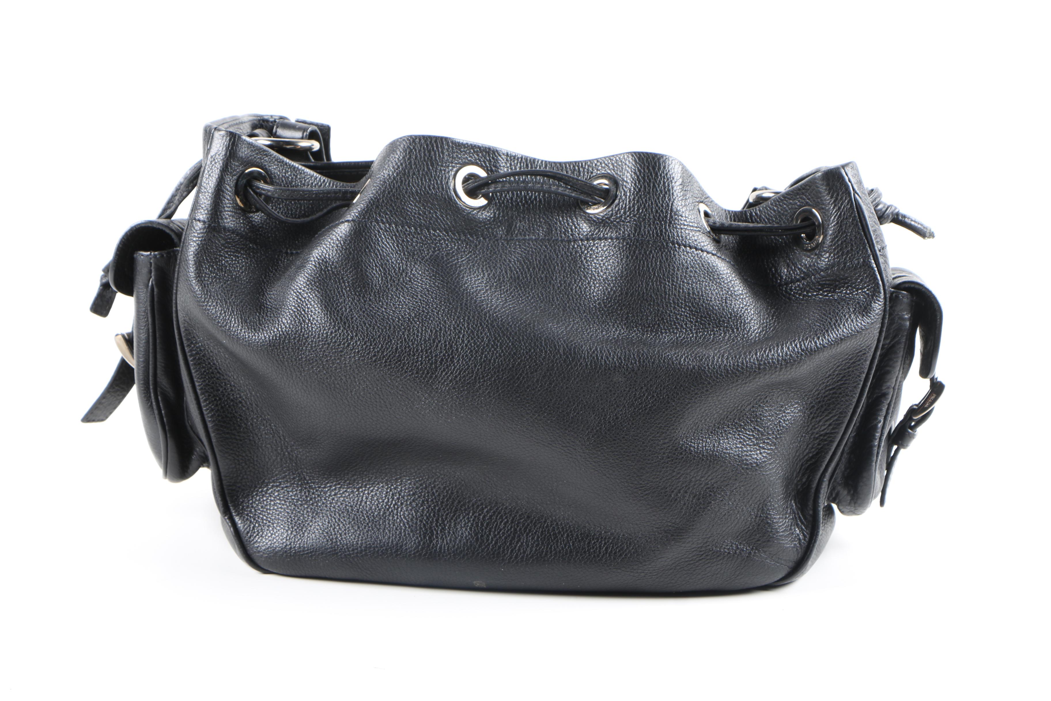Prada Black Leather Shoulder Bag