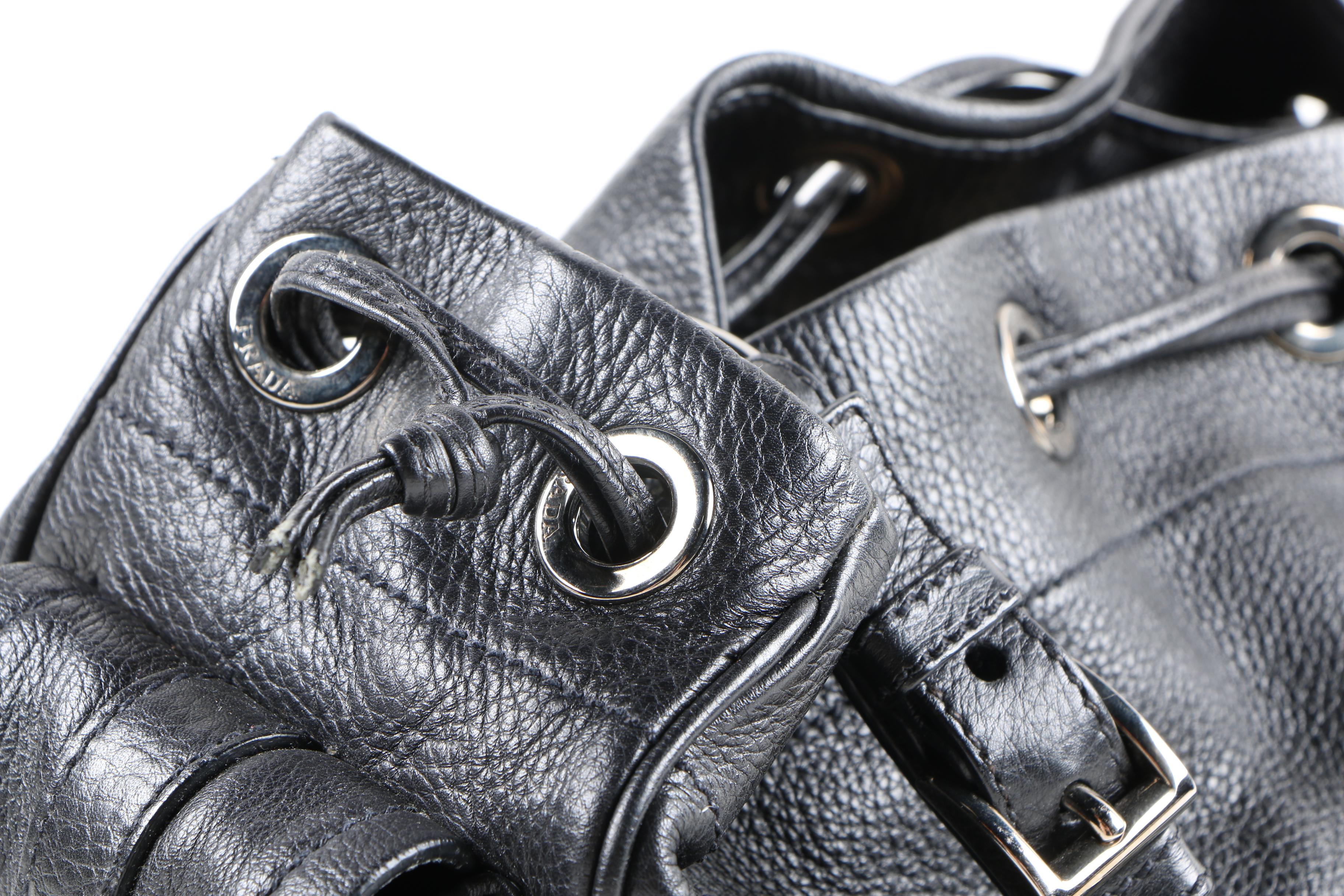 Prada Black Leather Shoulder Bag