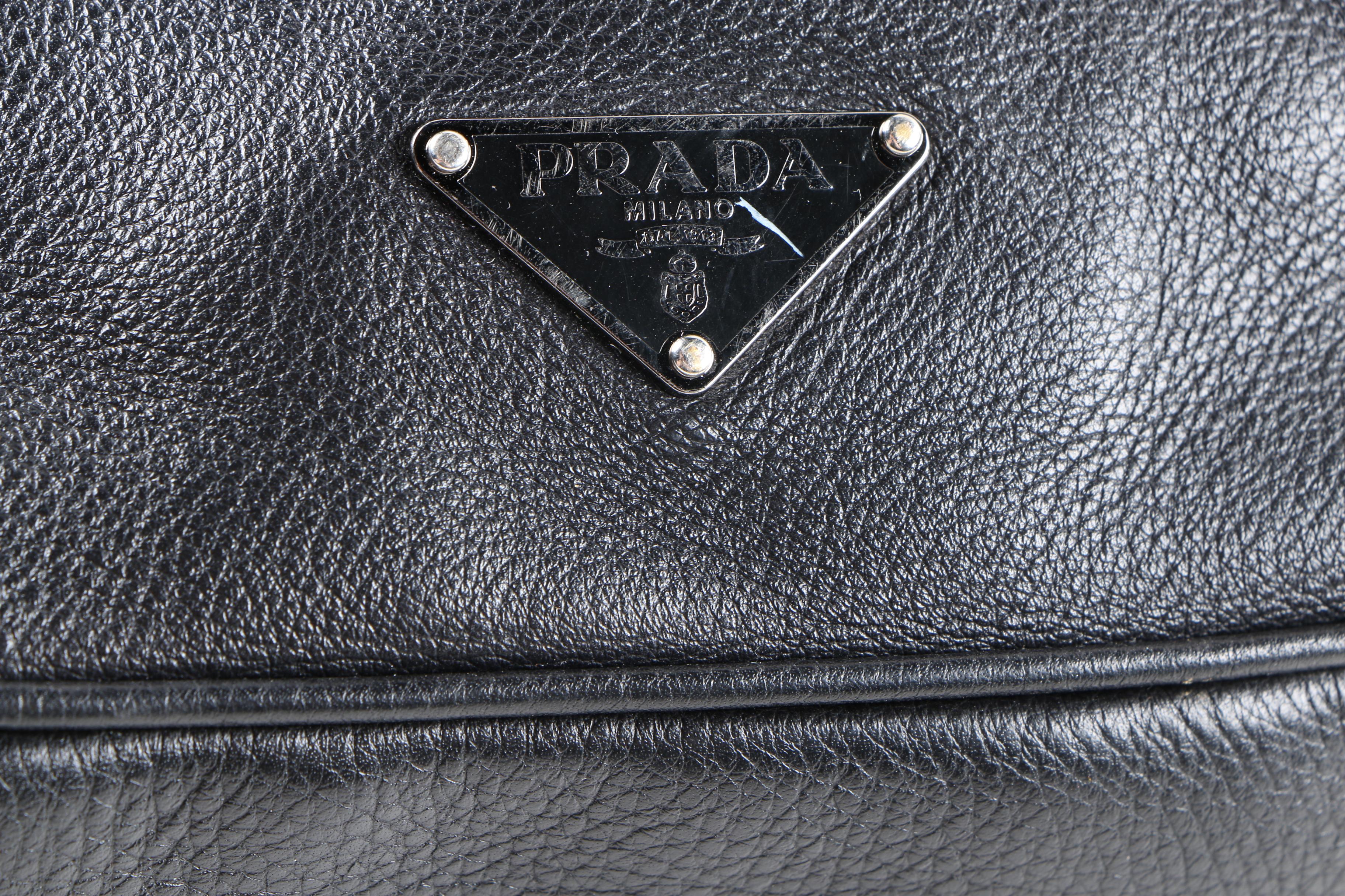 Prada Black Leather Shoulder Bag