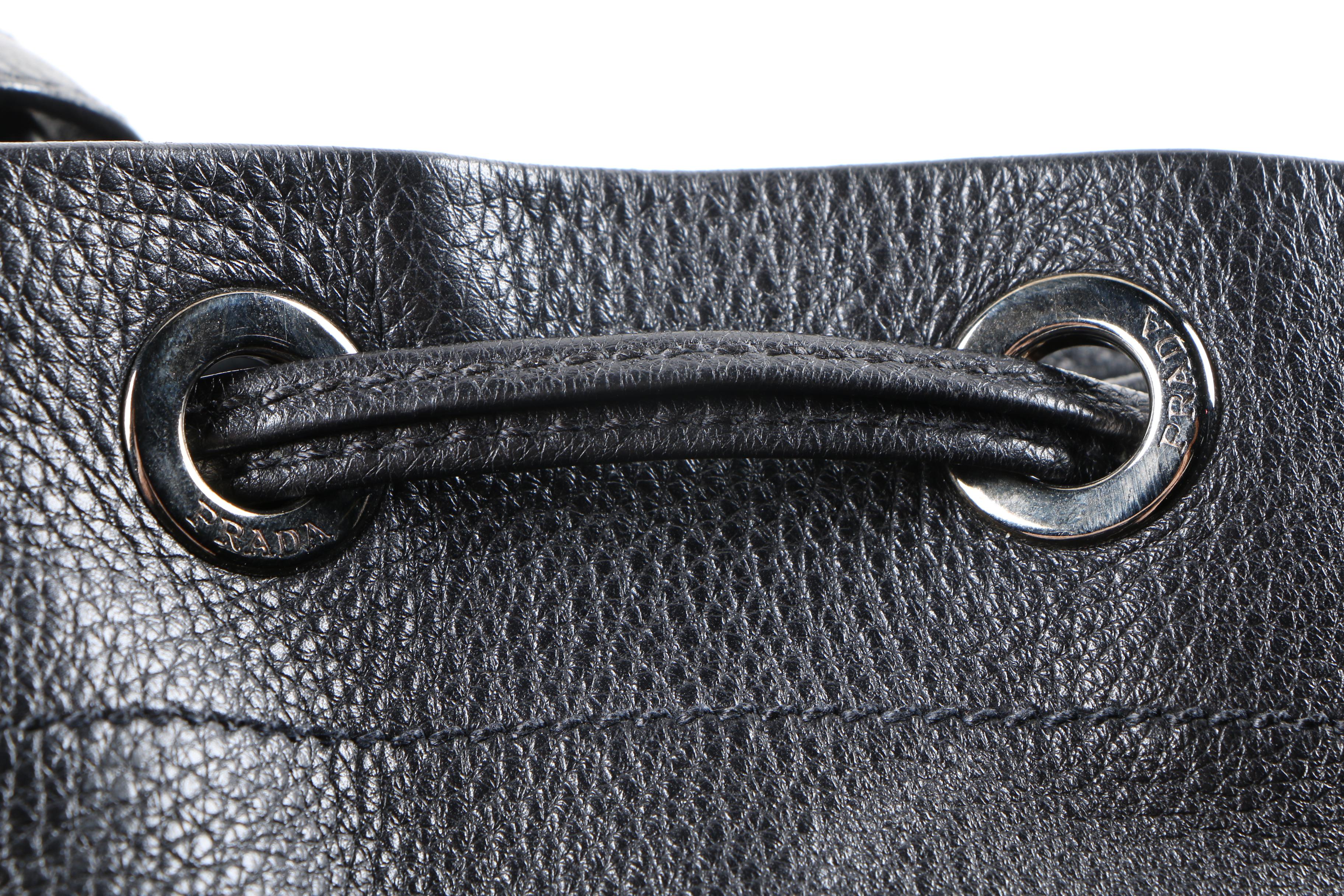 Prada Black Leather Shoulder Bag