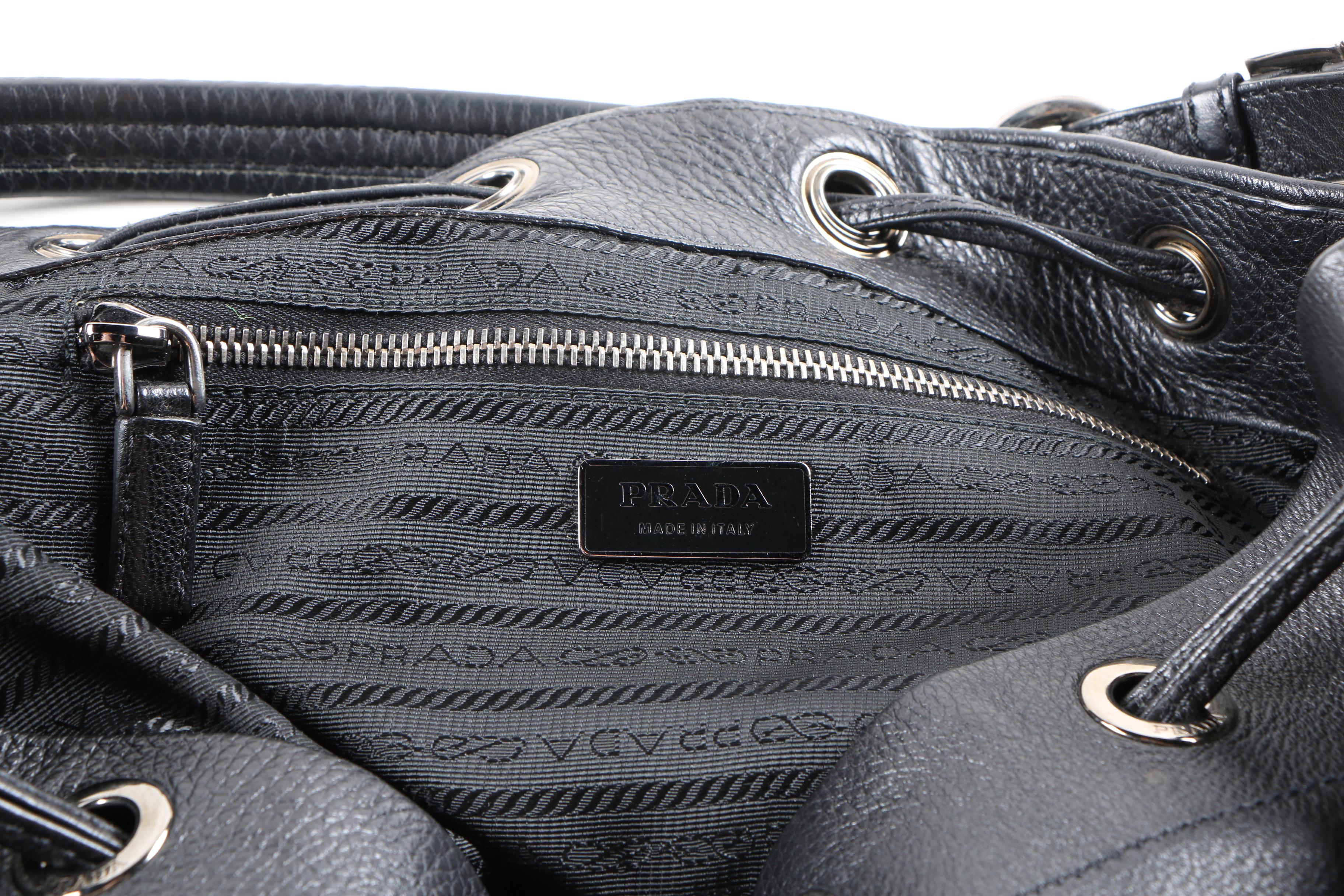 Prada Black Leather Shoulder Bag