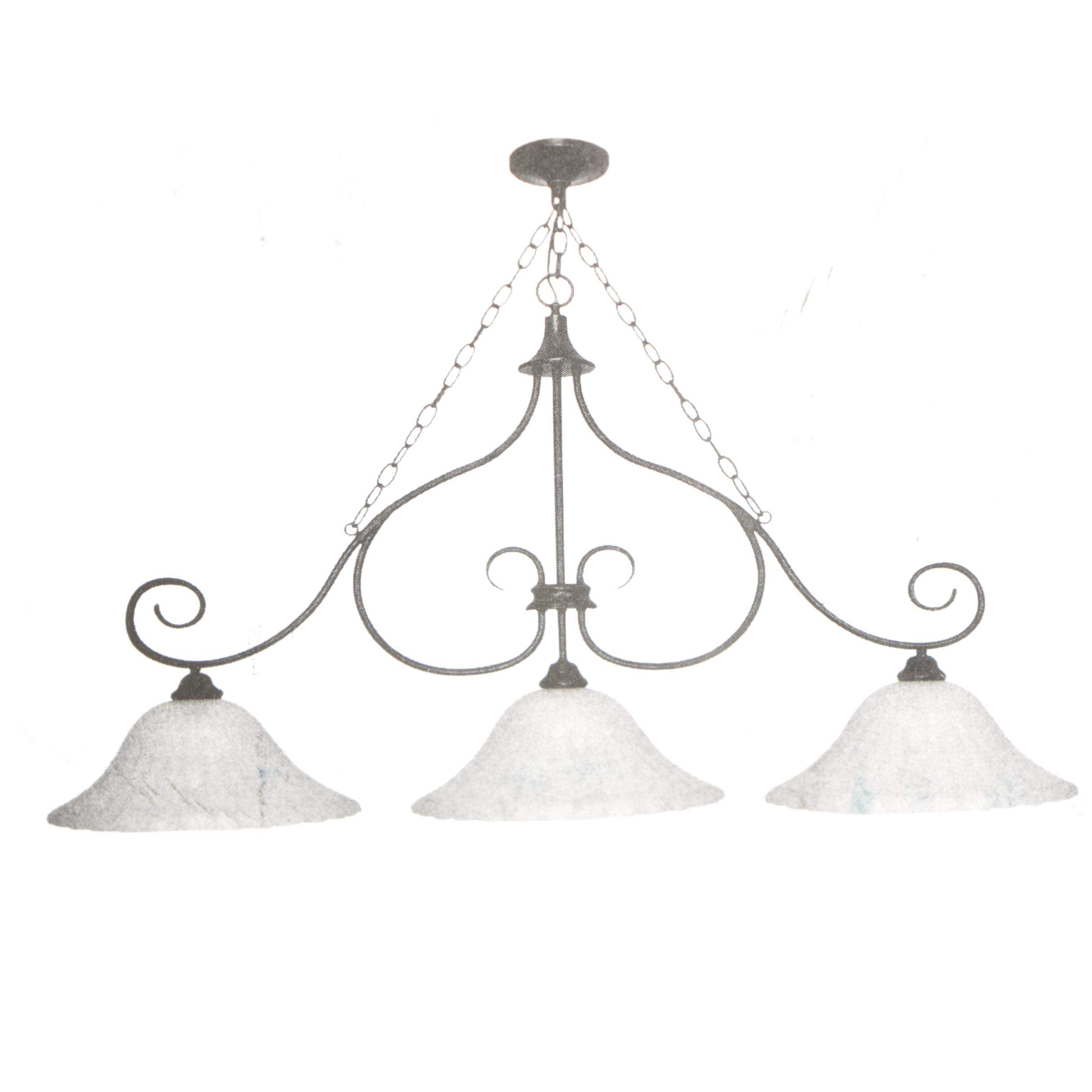 Nuvo Lighting "Moulan" Glass and Metalwork Chandlier