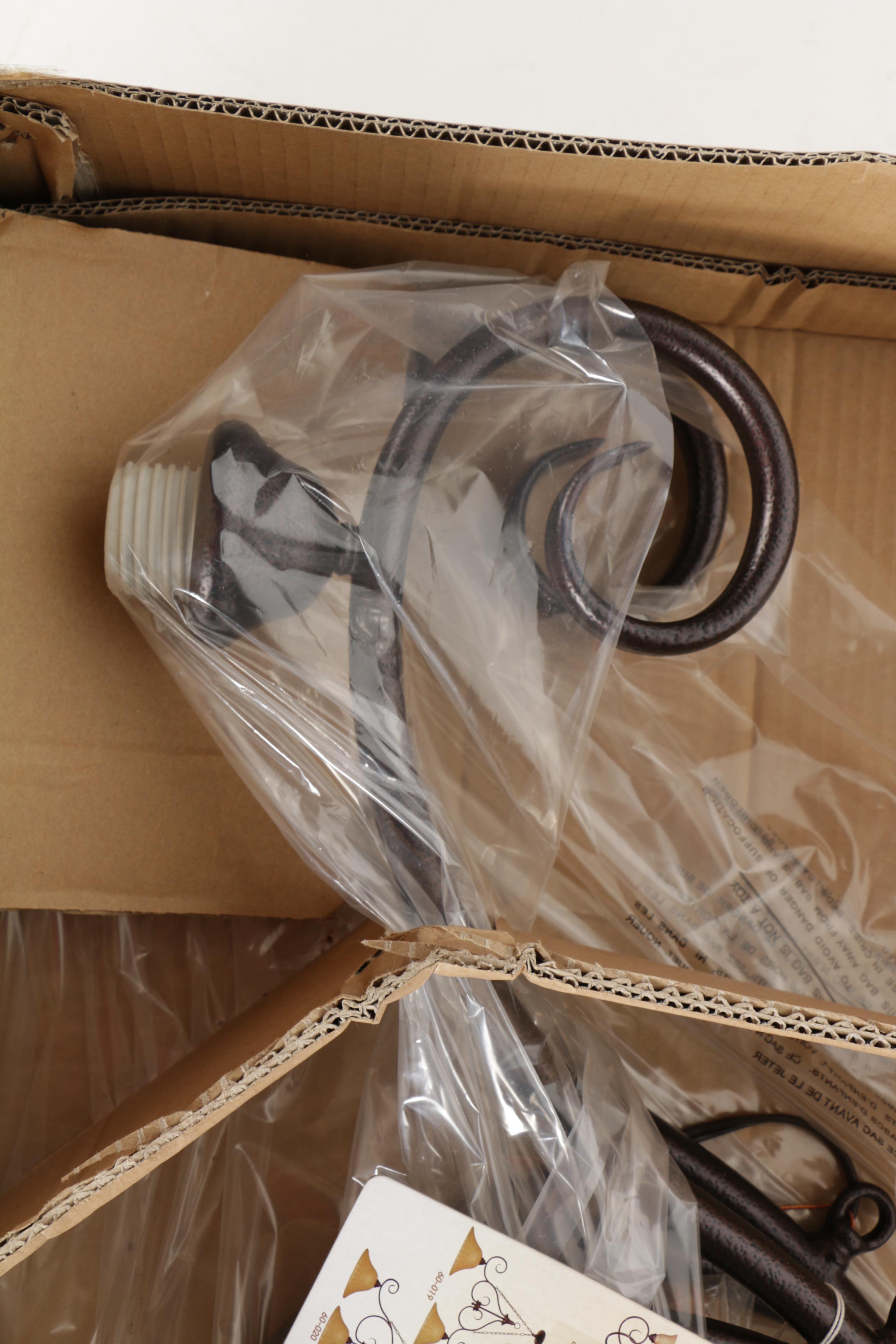 Nuvo Lighting "Moulan" Glass and Metalwork Chandlier