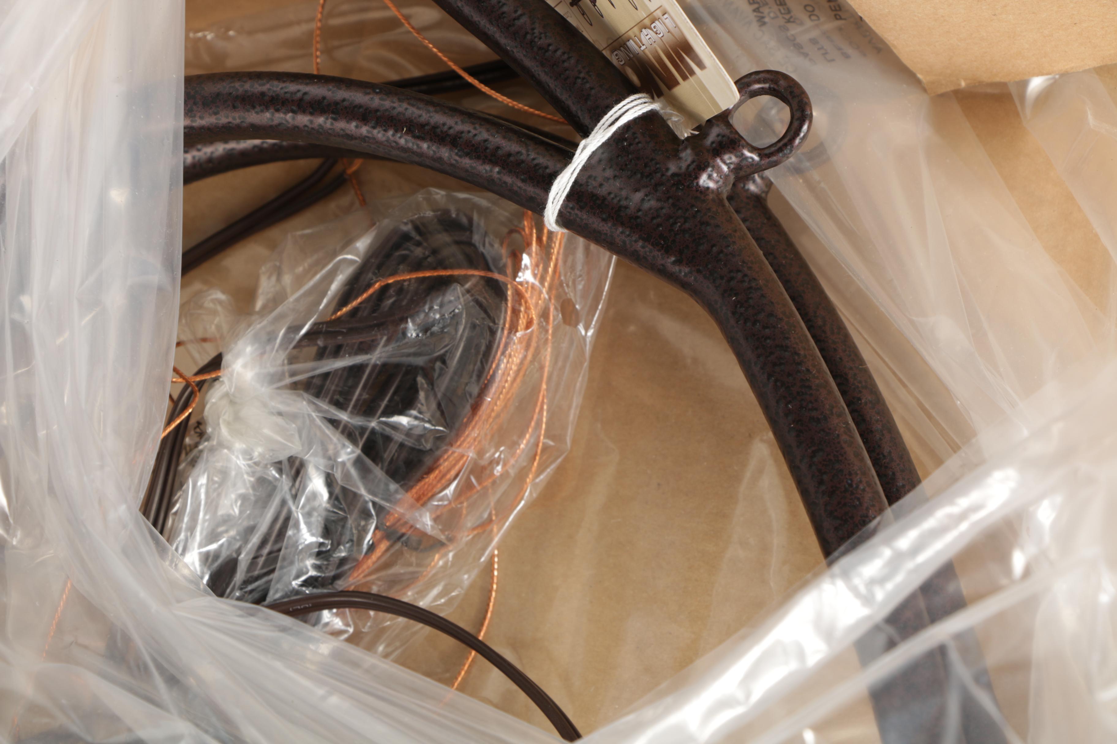 Nuvo Lighting "Moulan" Glass and Metalwork Chandlier