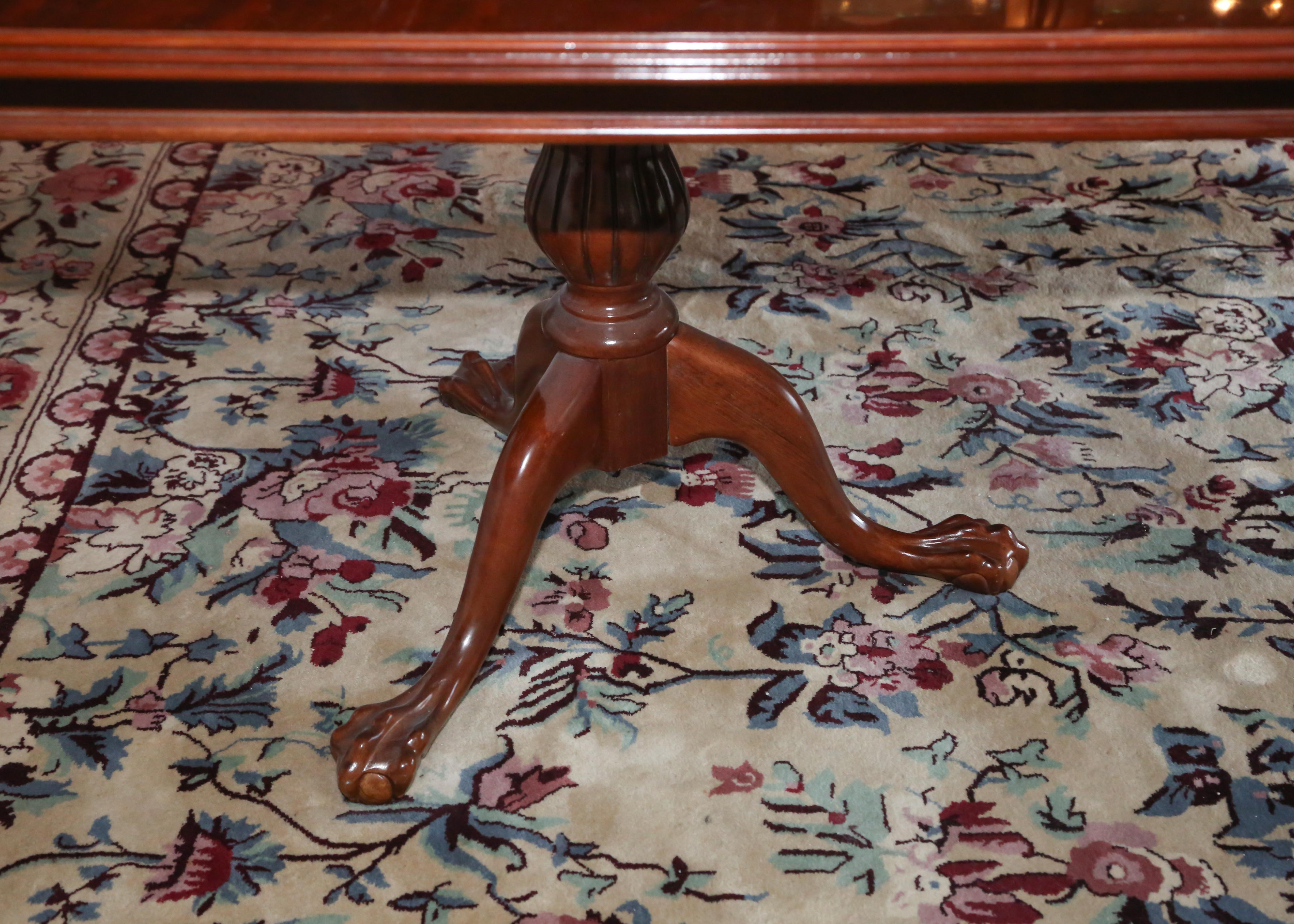 Chippendale Style Double-Pedestal Dining Table