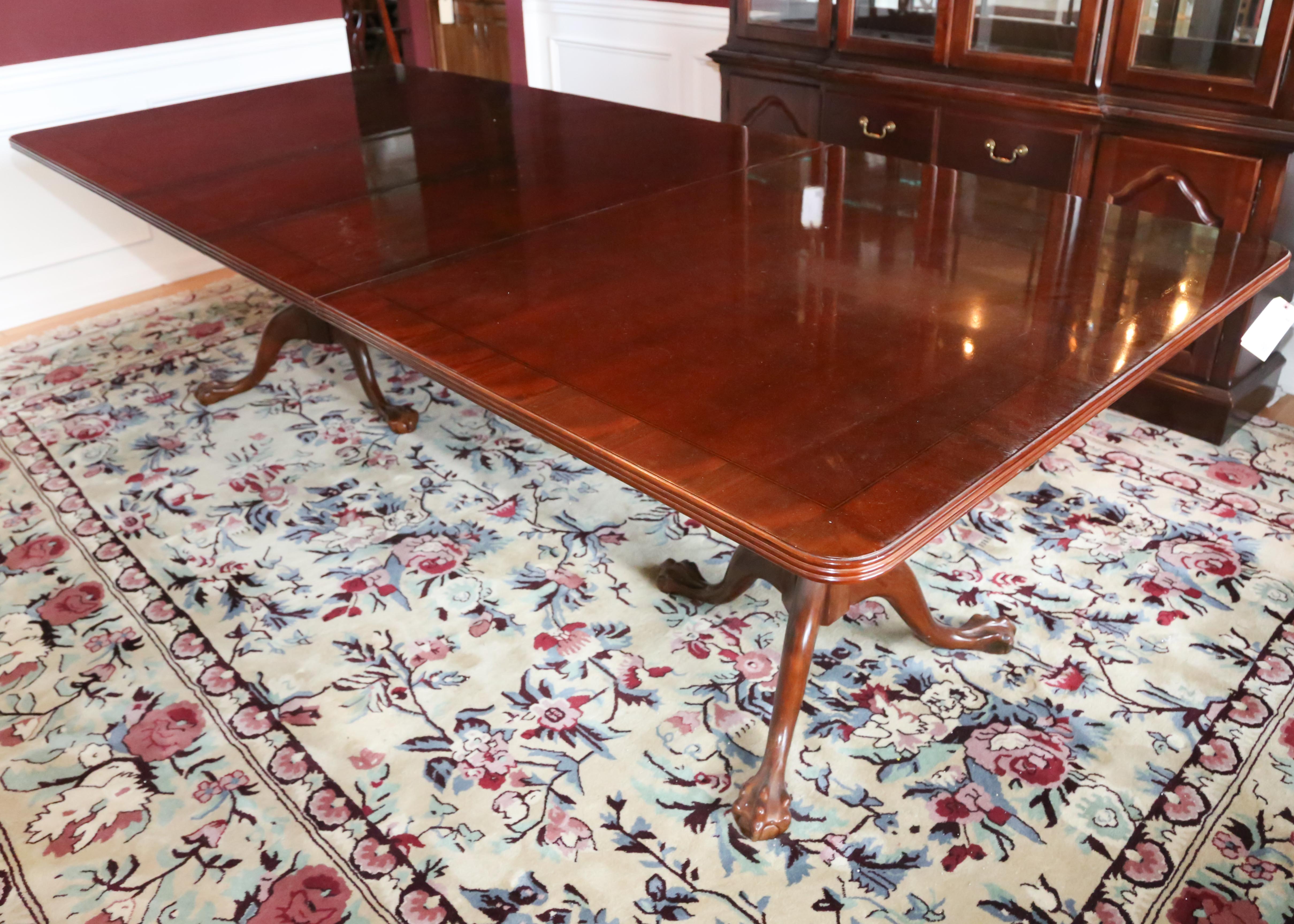 Chippendale Style Double-Pedestal Dining Table