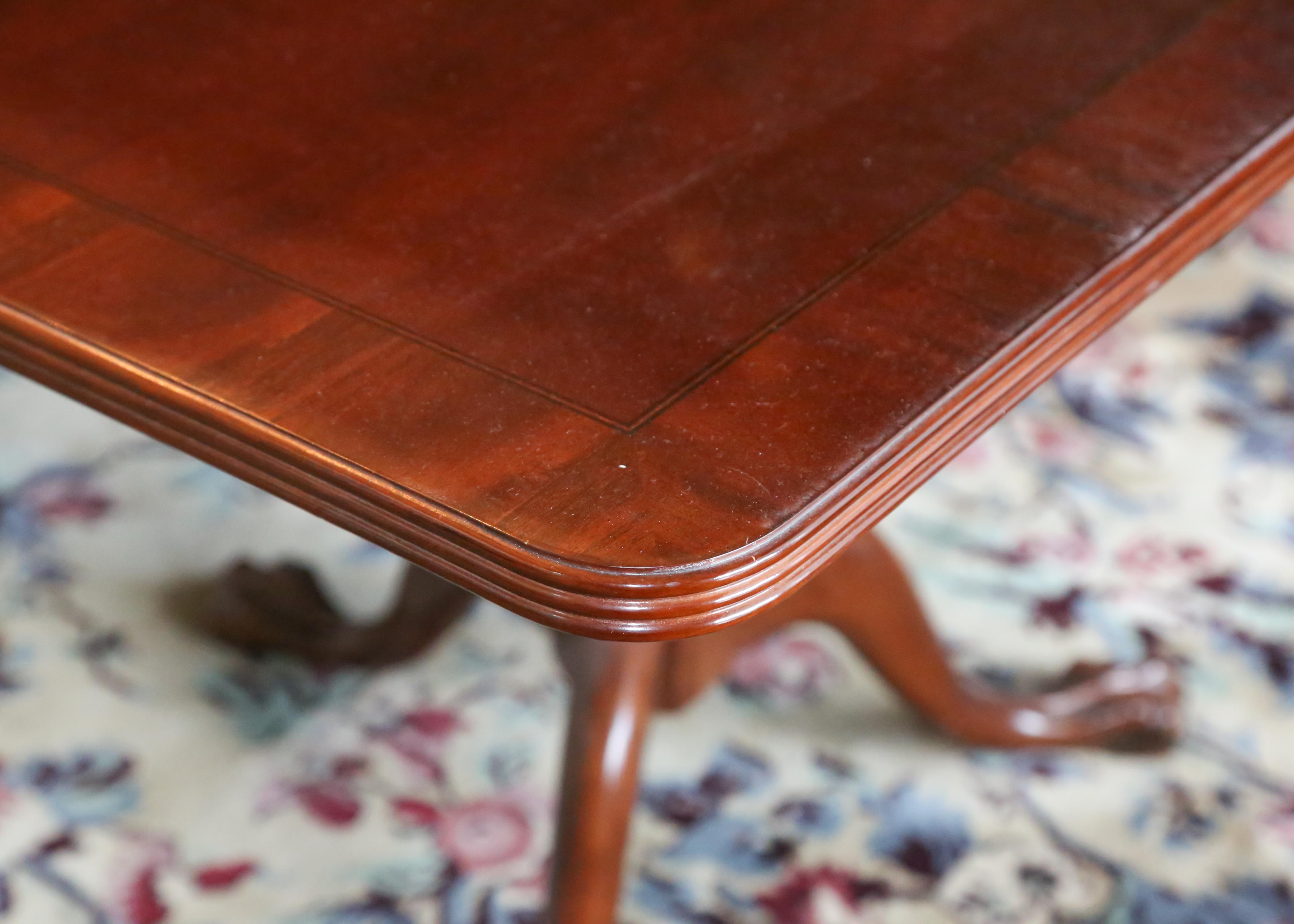 Chippendale Style Double-Pedestal Dining Table